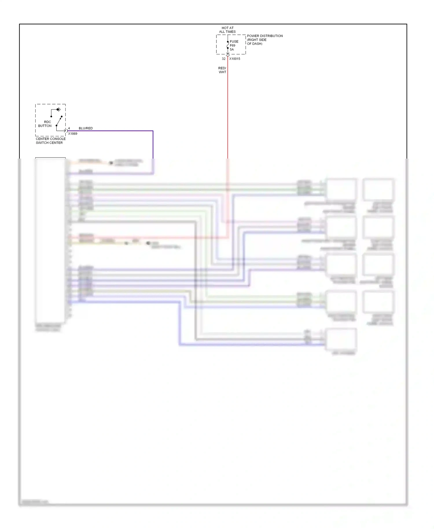 Wiring diagram right rear rdc transmitter for BMW X3 E83 facelift (2006-2010) (1 of 1)