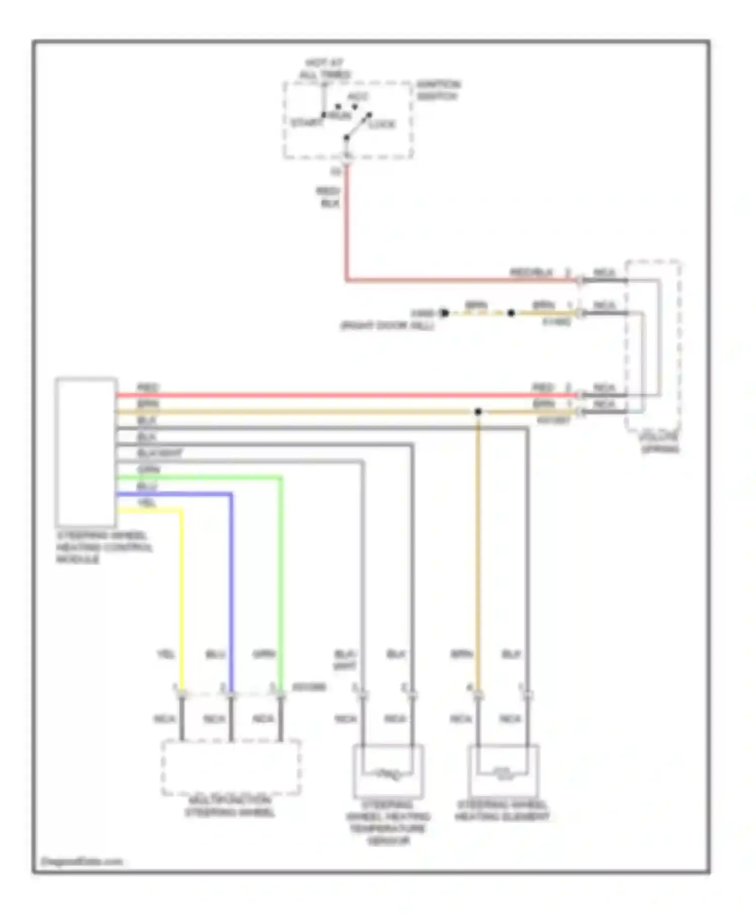 X3 BMW E83 (2003-2006): Heated steering wheel circuit