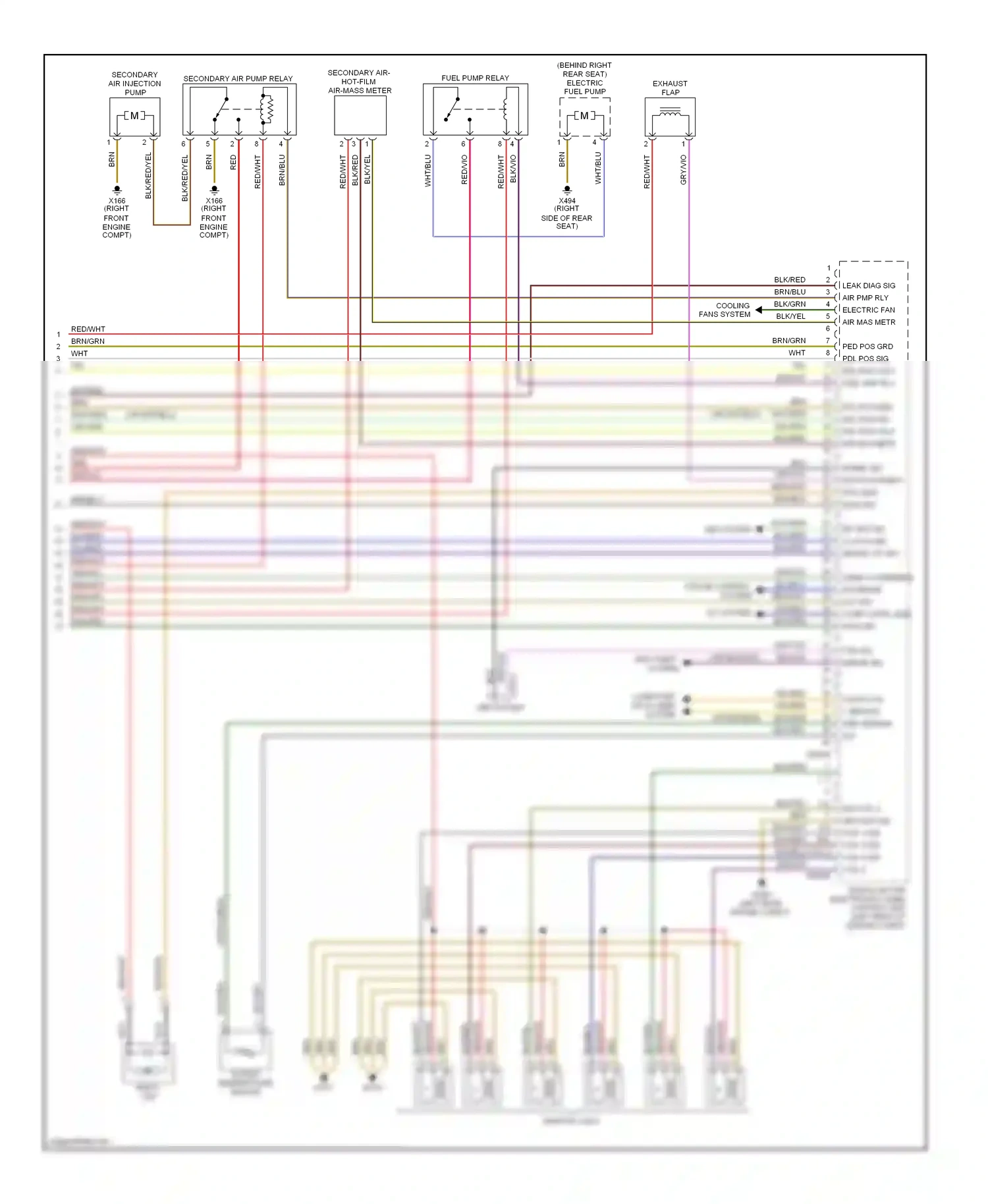 Wiring diagram a/c system for BMW X3 E83 (2003-2006) (1 of 1)