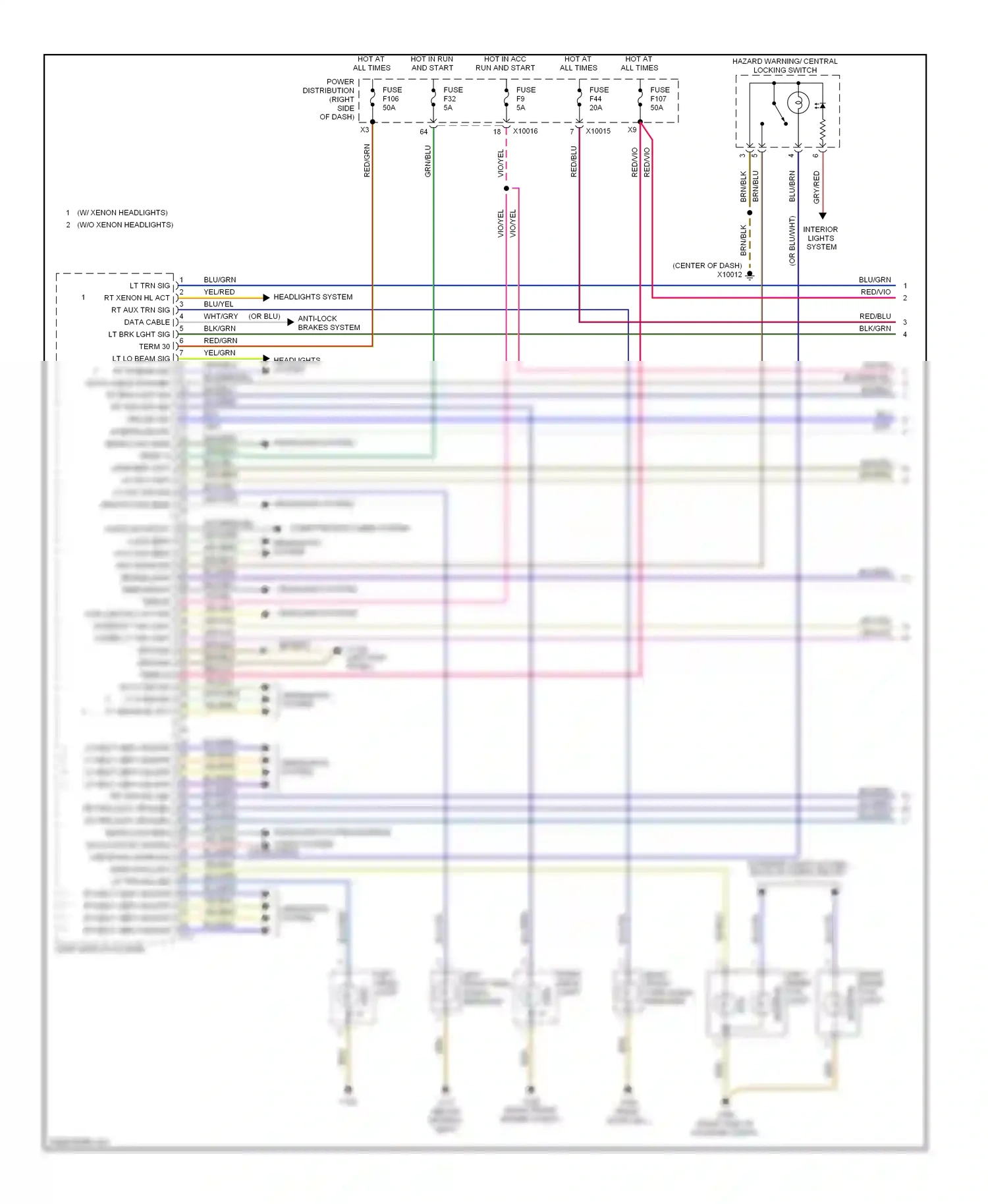 Wiring diagram blu/blk for BMW X3 E83 (2003-2006) (4 of 16)