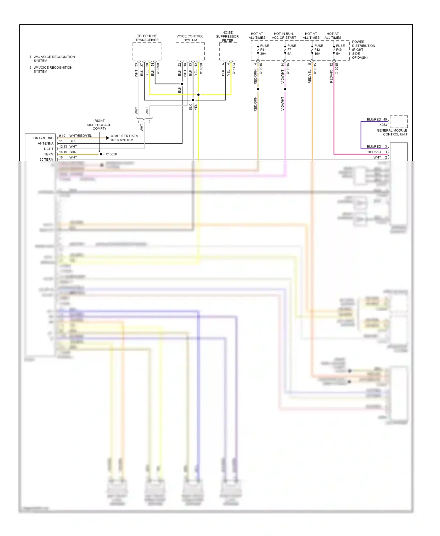 Wiring diagram blu/red for BMW X3 E83 (2003-2006) (12 of 26)