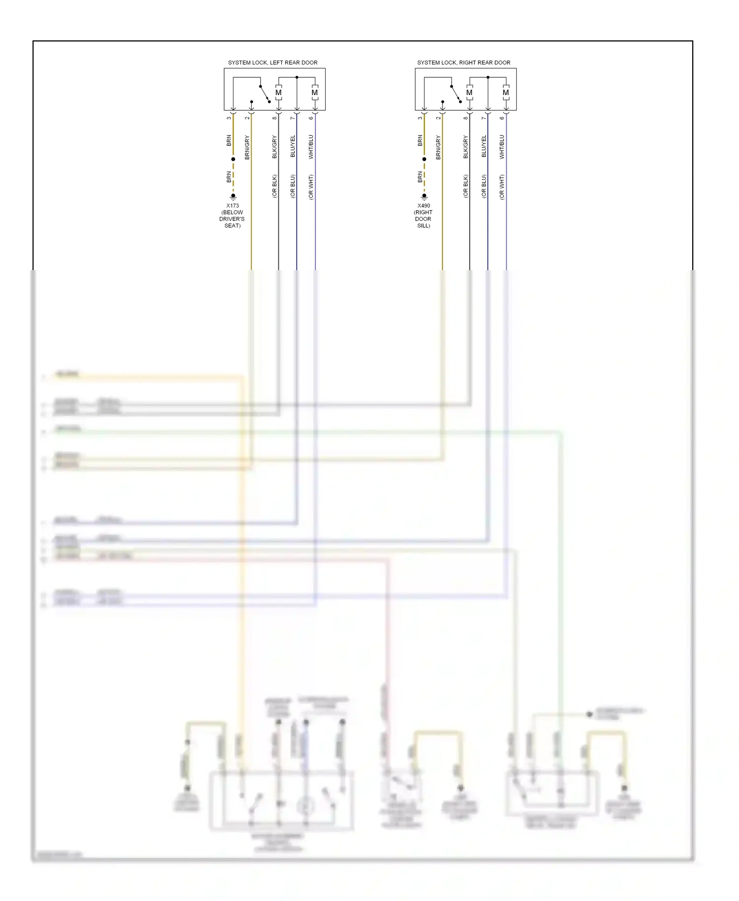 Wiring diagram blu/yel for BMW X3 E83 (2003-2006) (10 of 17)