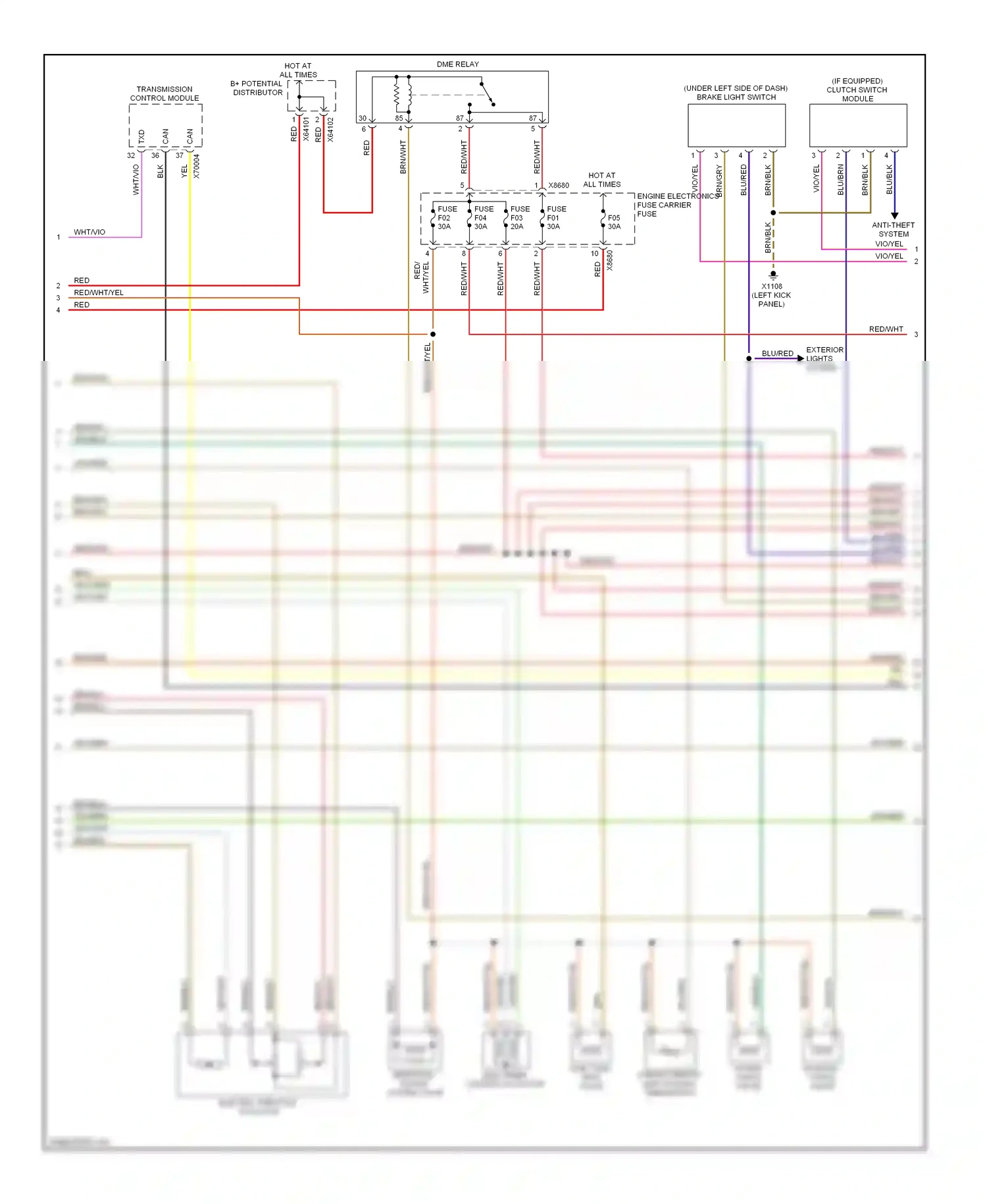 Wiring diagram brn/gry for BMW X3 E83 (2003-2006) (8 of 13)