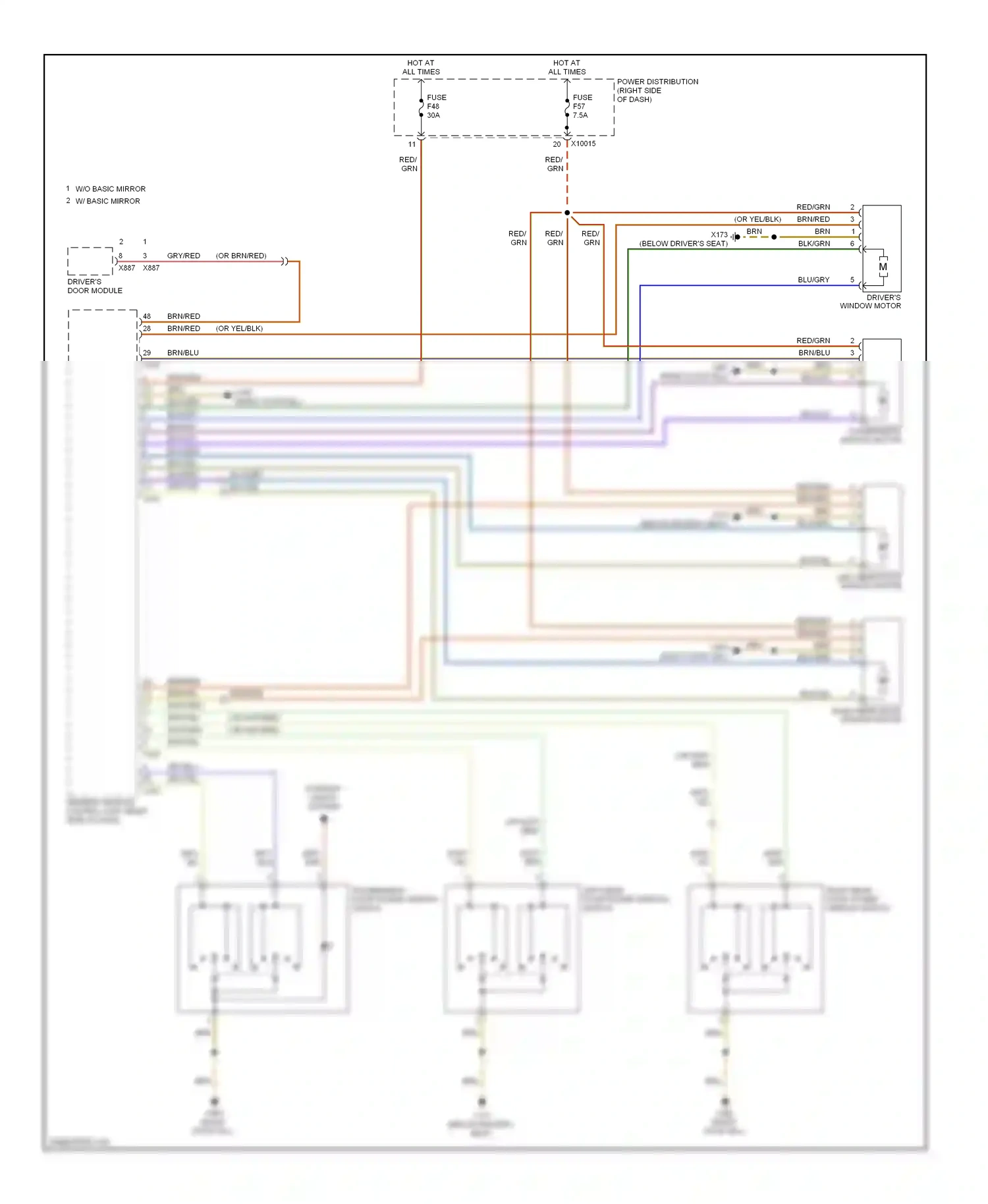 Wiring diagram brn/red for BMW X3 E83 (2003-2006) (15 of 15)