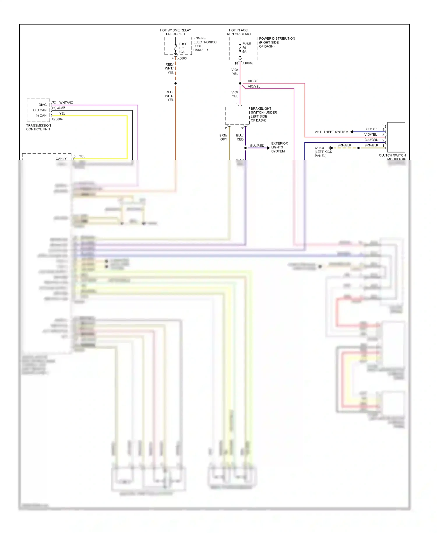 Wiring diagram computer data lines system for BMW X3 E83 (2003-2006) (4 of 31)