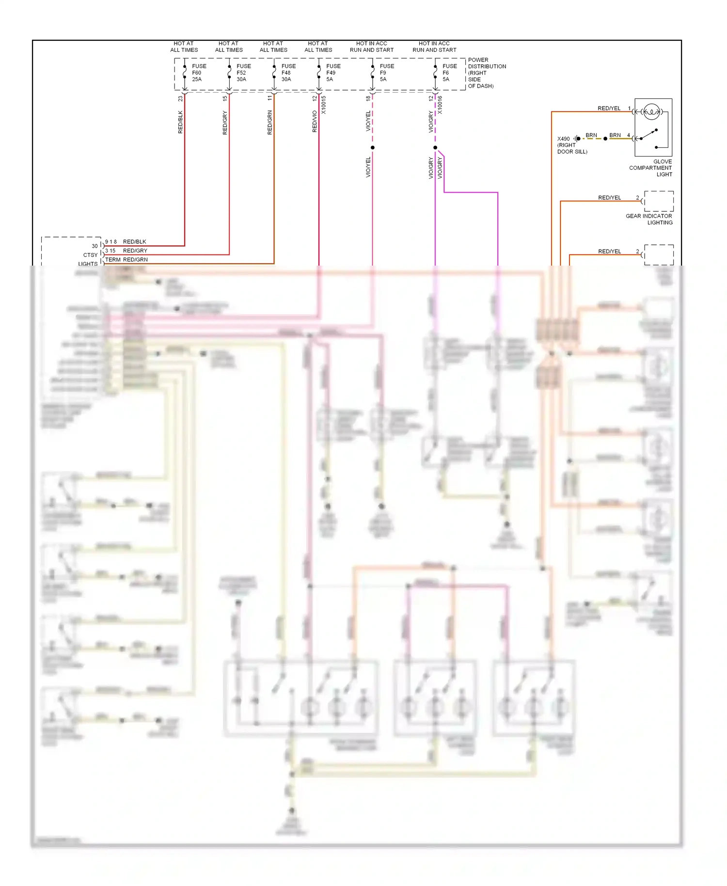 Wiring diagram flashlight charging socket for BMW X3 E83 (2003-2006) (1 of 2)