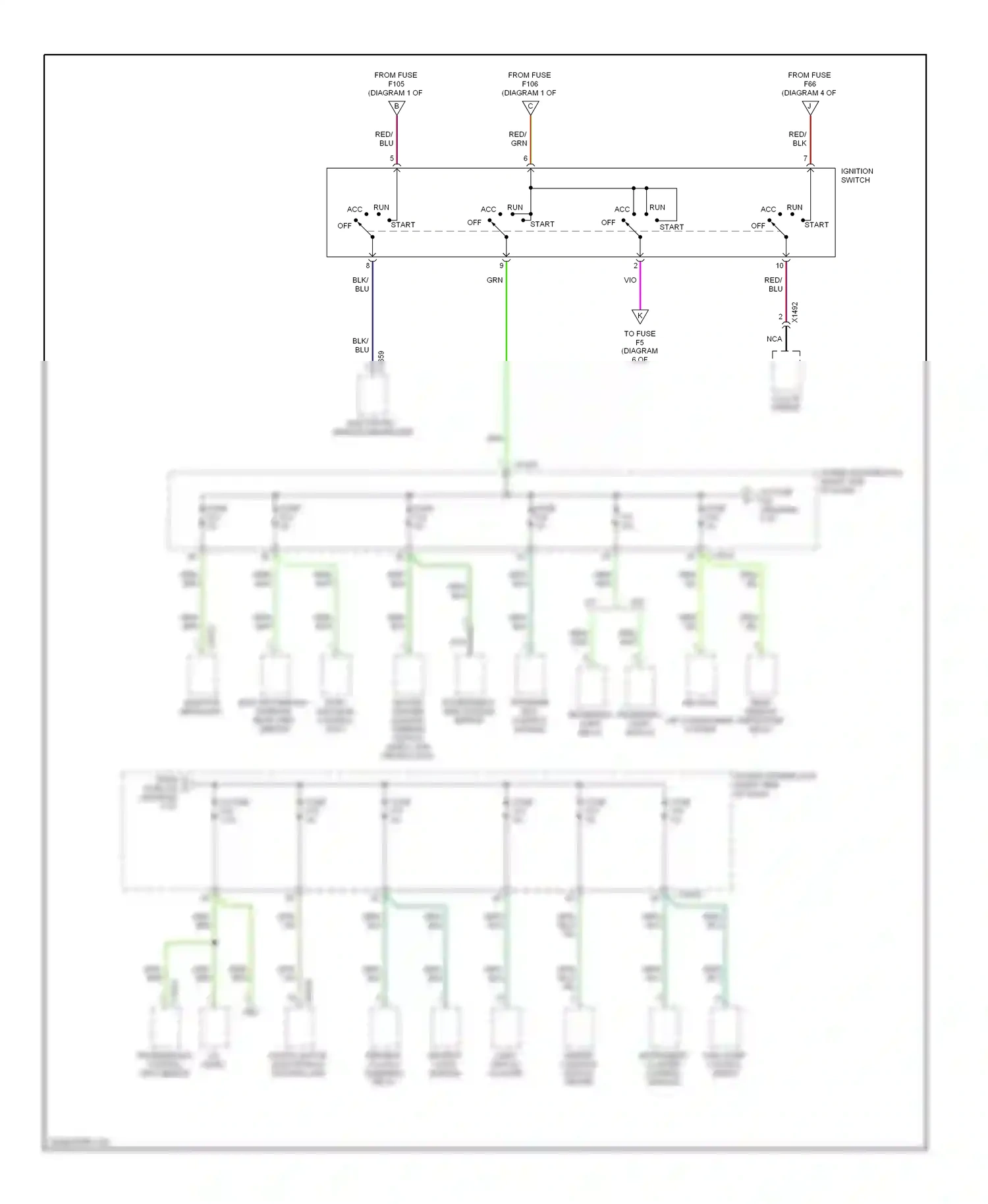 Wiring diagram heating/ air conditioning system for BMW X3 E83 (2003-2006) (2 of 2)