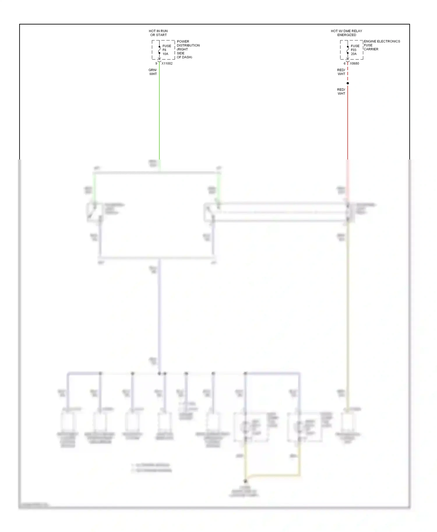 Wiring diagram left back-up light for BMW X3 E83 (2003-2006) (1 of 1)