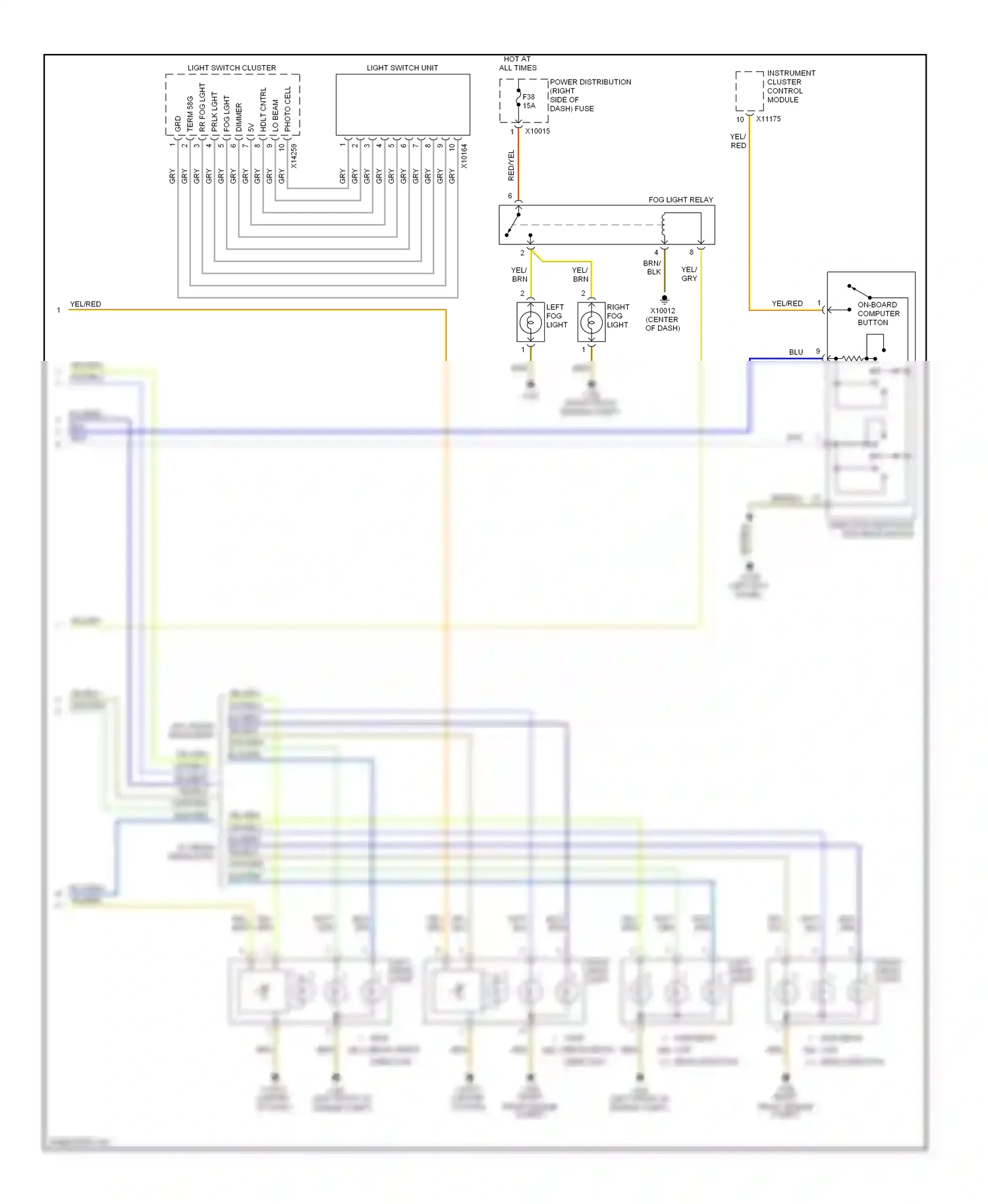 BMW X3 E83 (2003-2006) (left kick panel) wiring diagram  (9 of 16)
