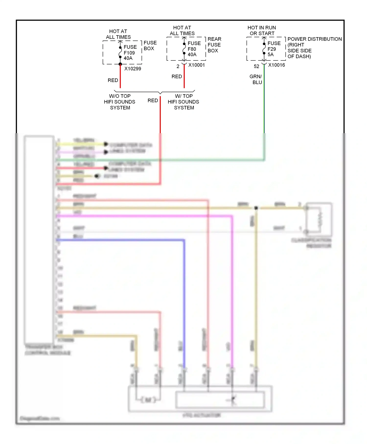 Wiring diagram red for BMW X3 E83 (2003-2006) (48 of 52)