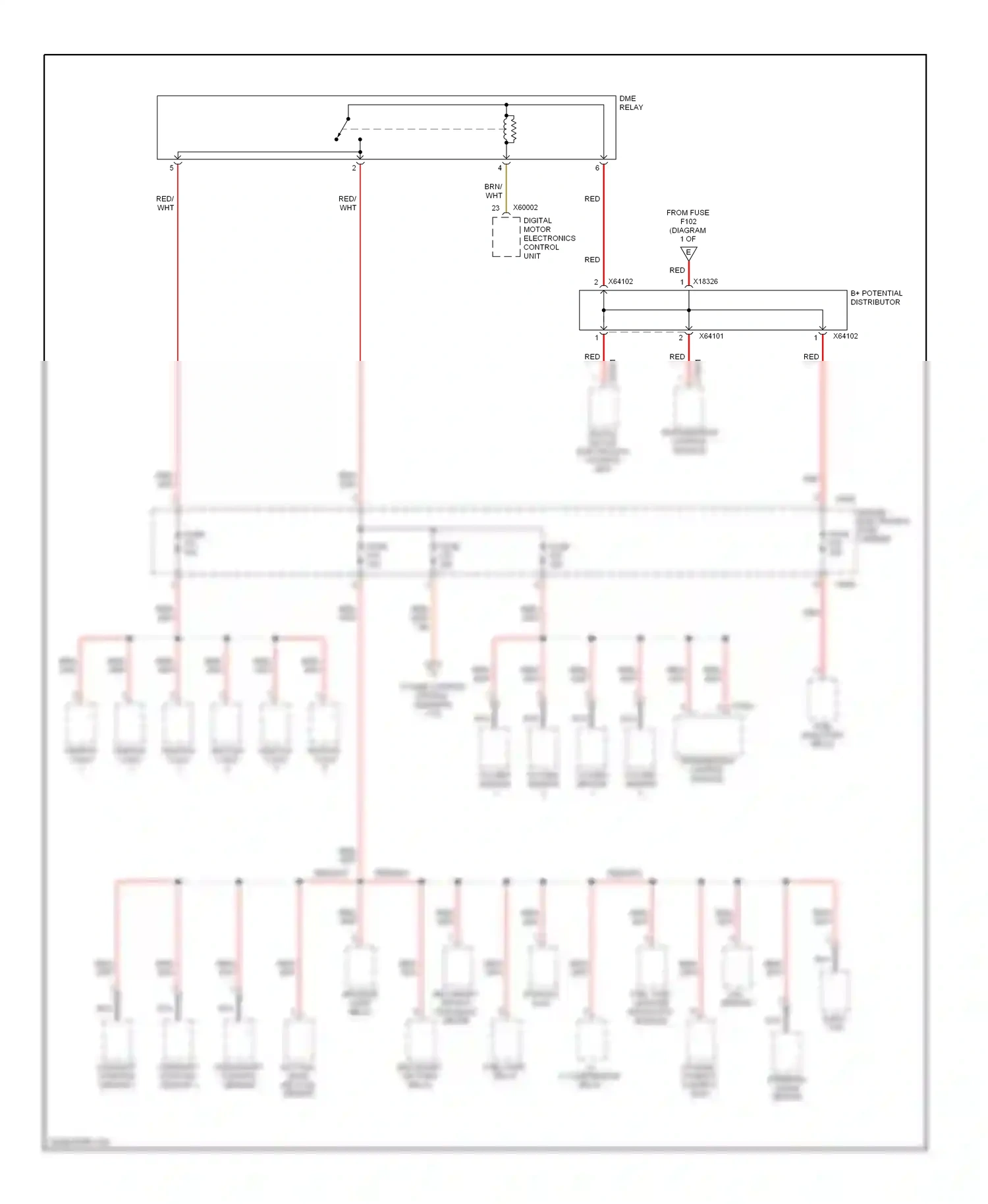 Wiring diagram reverse light relay for BMW X3 E83 (2003-2006) (1 of 1)