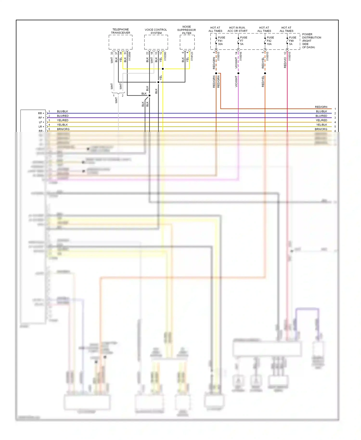 Wiring diagram right antenna for BMW X3 E83 (2003-2006) (2 of 2)