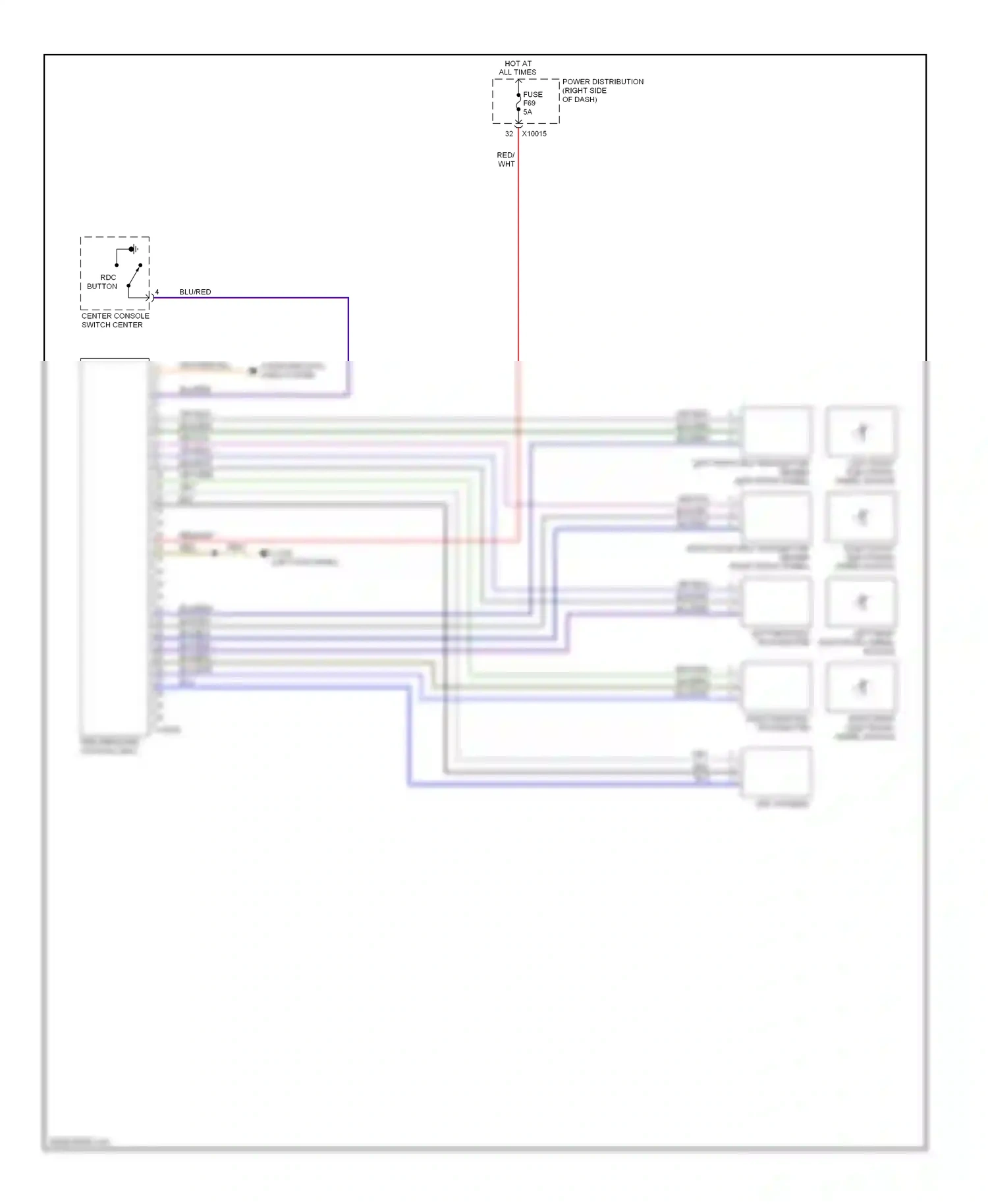 Wiring diagram right front electronic wheel module for BMW X3 E83 (2003-2006) (1 of 1)