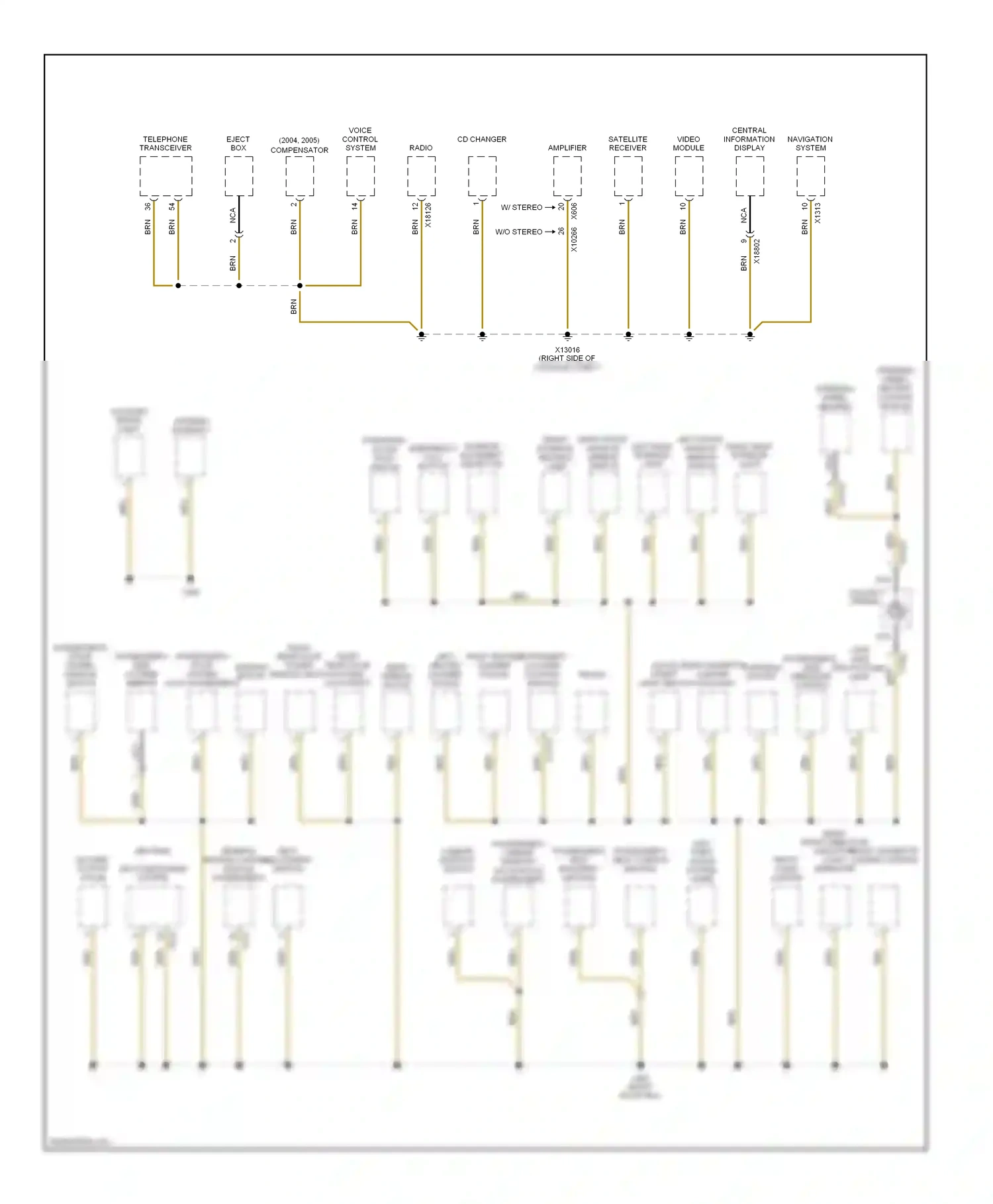 Wiring diagram video module for BMW X3 E83 (2003-2006) (3 of 6)