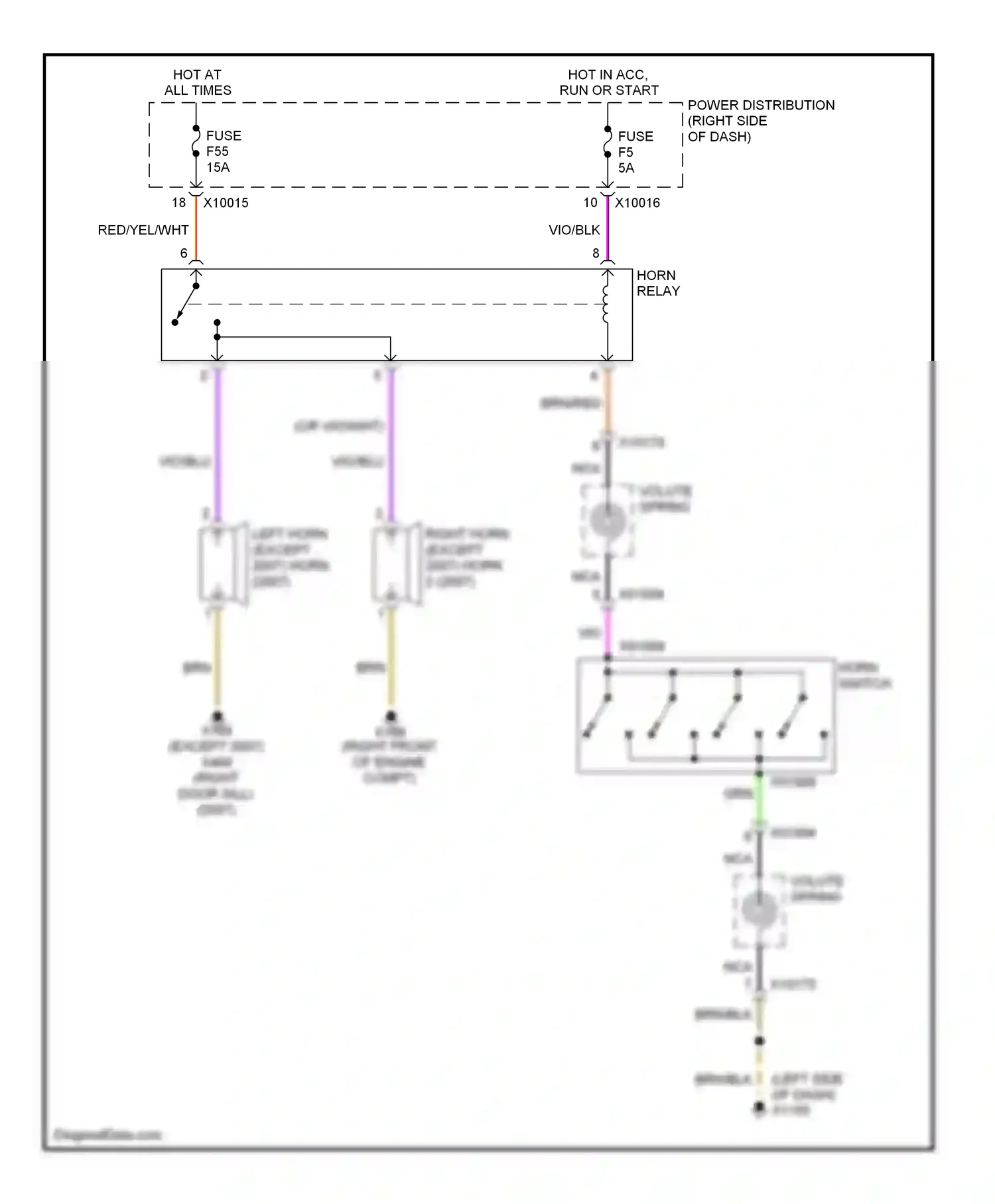 Wiring diagram vio/blk for BMW X3 E83 (2003-2006) (4 of 6)