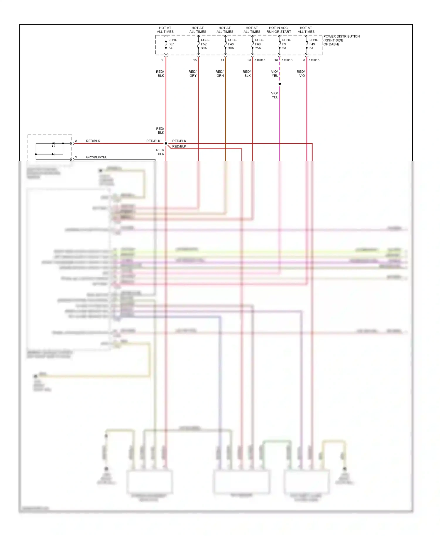Wiring diagram vio/grn for BMW X3 E83 (2003-2006) (1 of 3)
