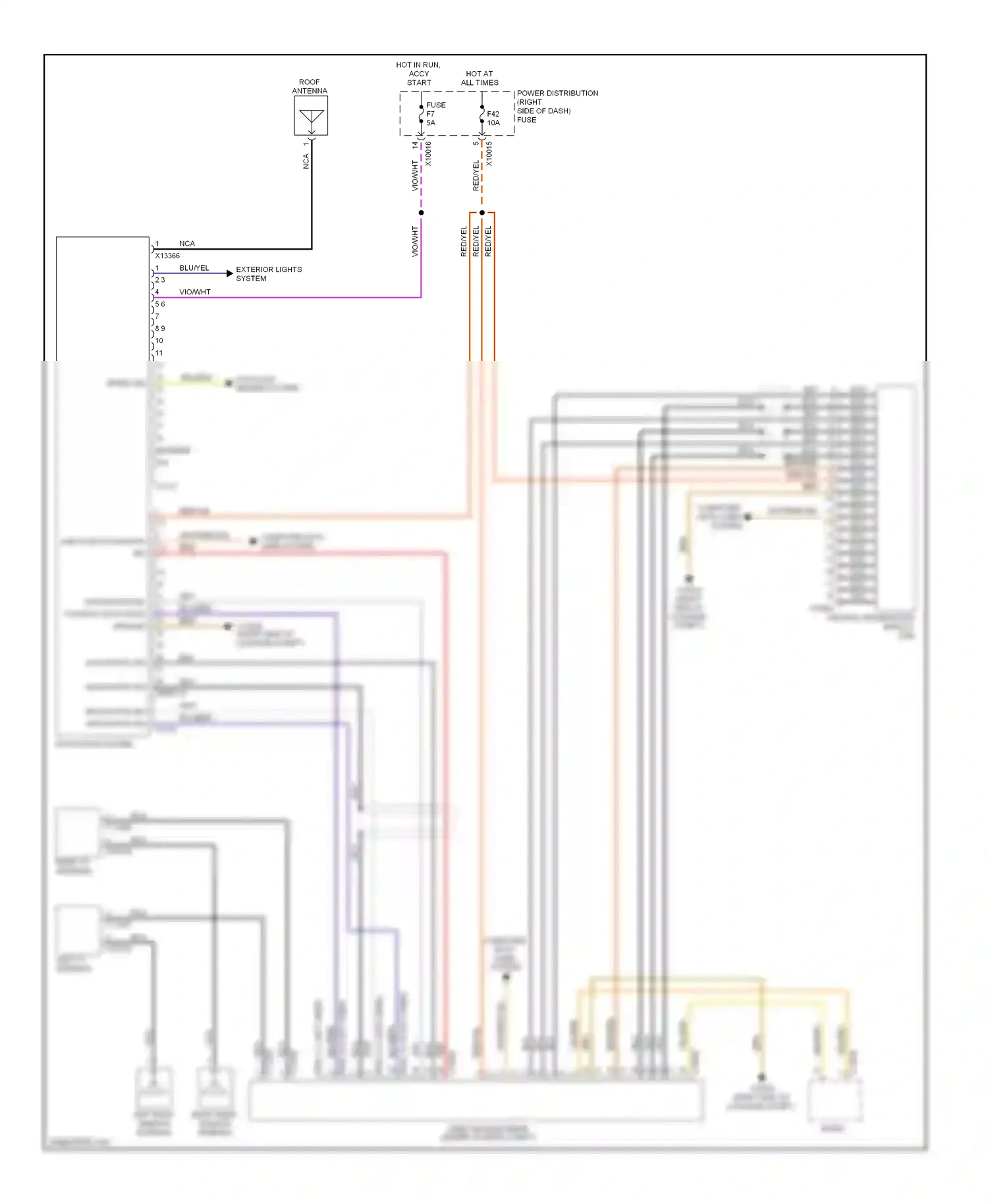 Wiring diagram vio/wht for BMW X3 E83 (2003-2006) (7 of 10)