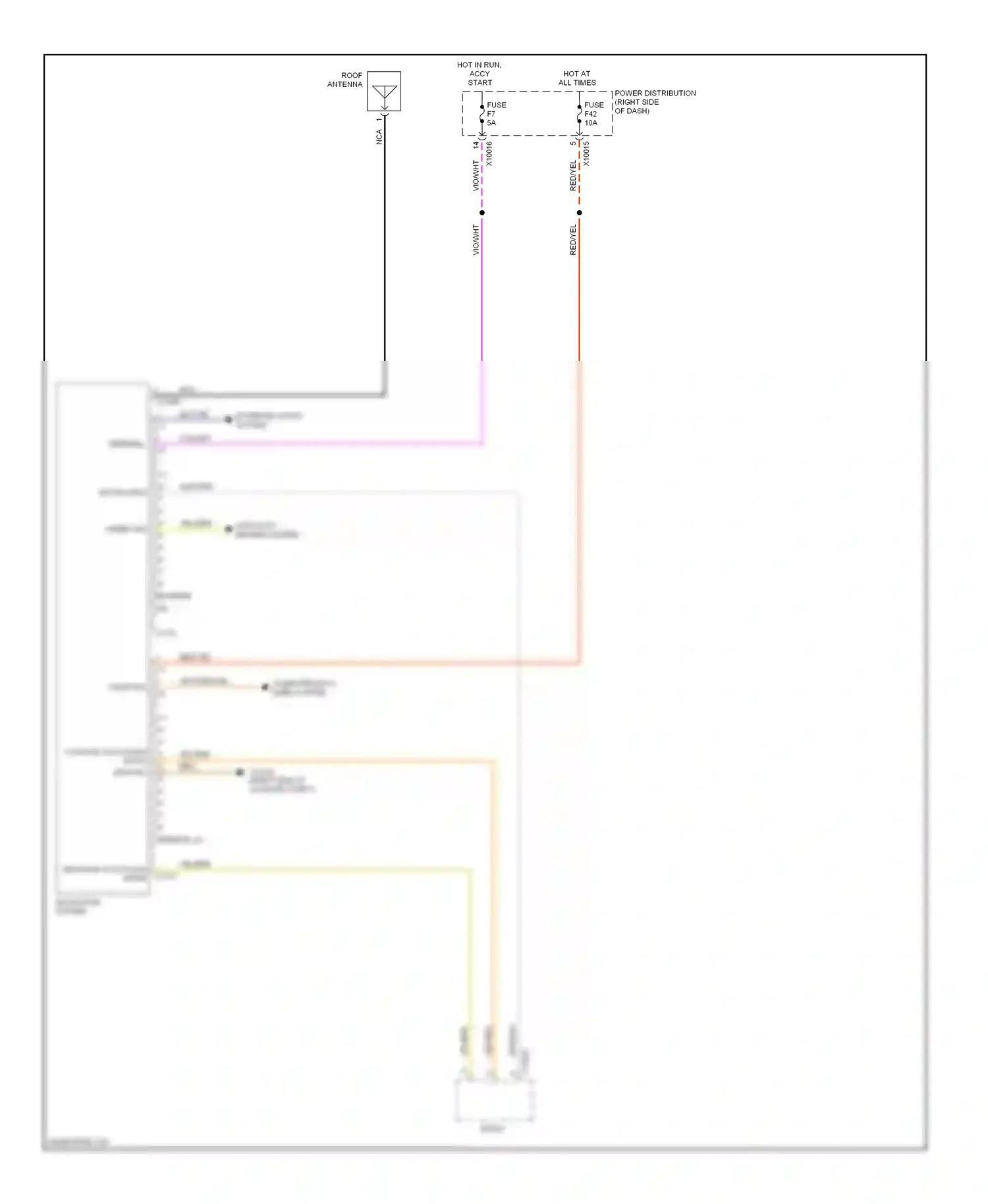 Wiring diagram vio/wht for BMW X3 E83 (2003-2006) (5 of 10)