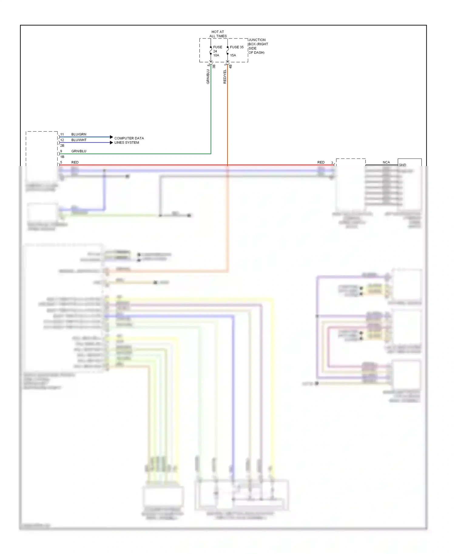 BMW X3 F25 (2010-2014) accelerator pedal module (accelerator pedal assembly) wiring diagram  (1 of 3)