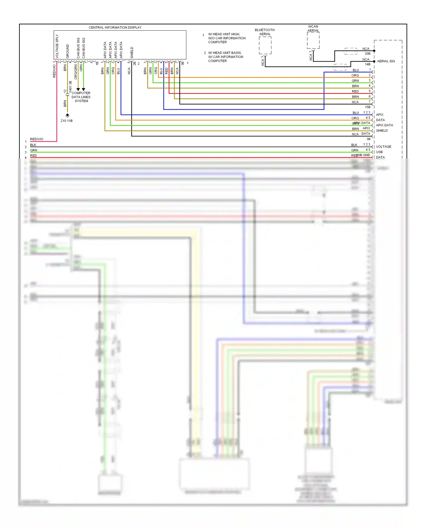 Wiring diagram apix data for BMW X3 F25 (2010-2014) (1 of 2)