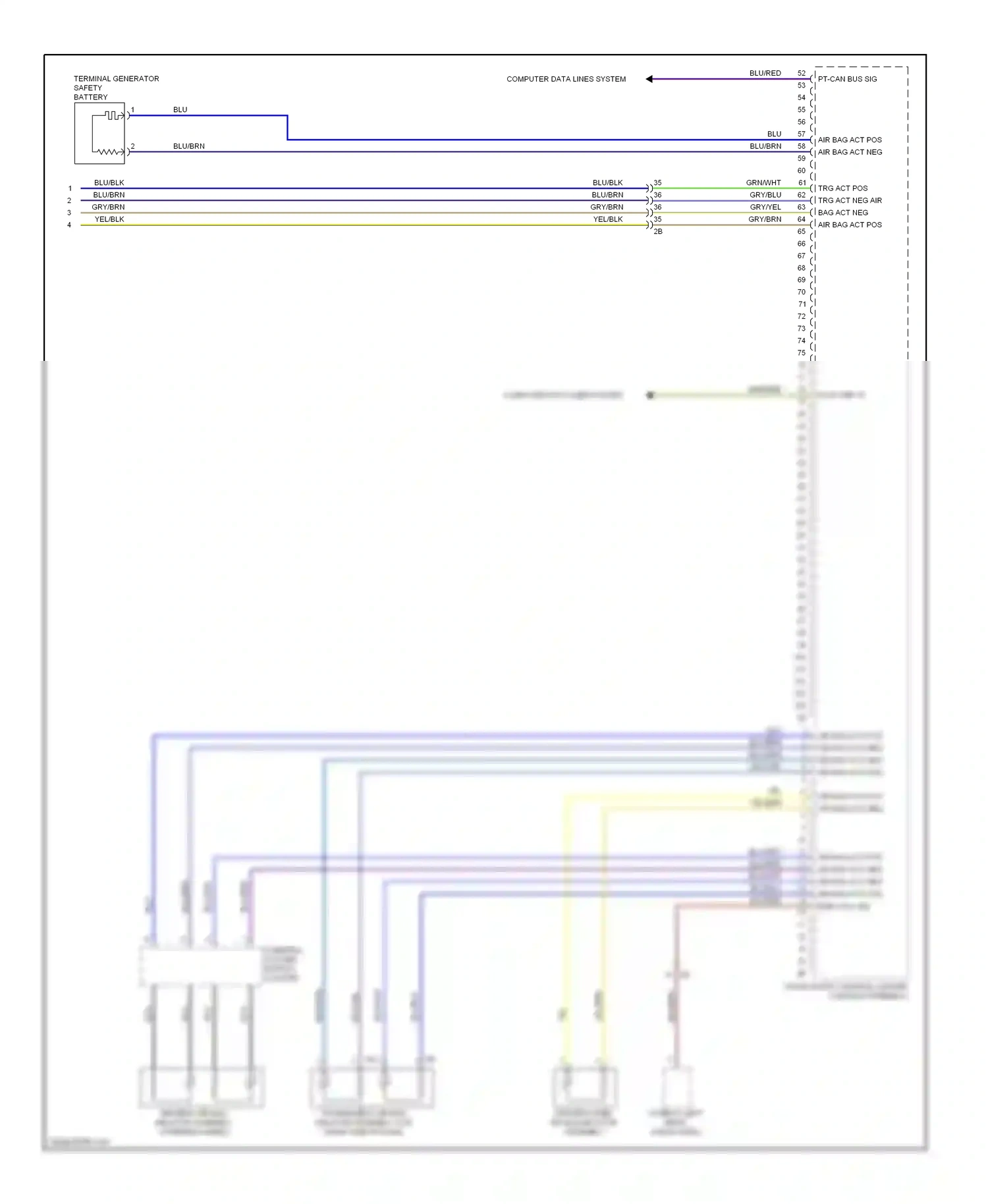 Wiring diagram blu/blk for BMW X3 F25 (2010-2014) (11 of 11)