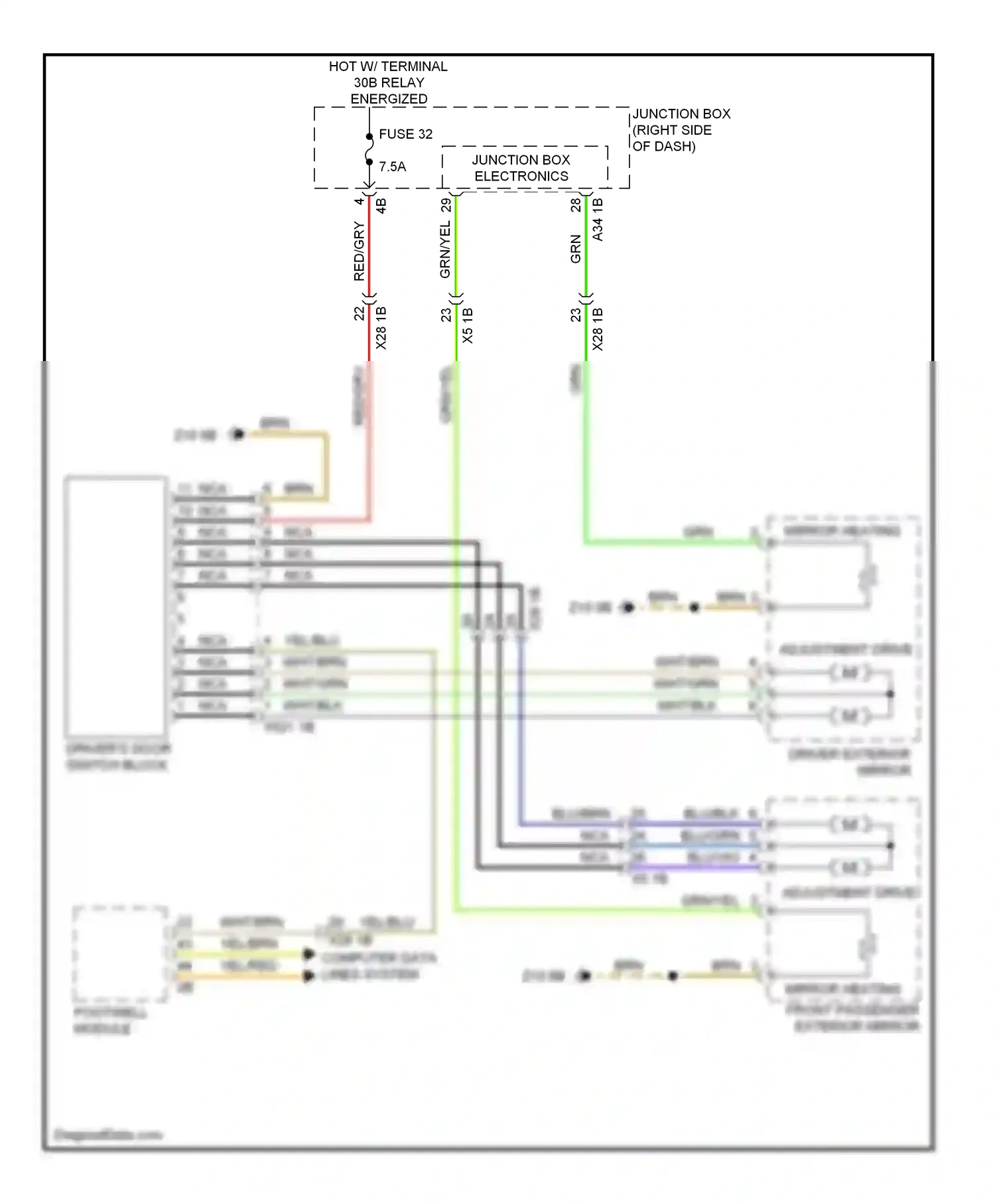 Wiring diagram blu/grn for BMW X3 F25 (2010-2014) (10 of 18)