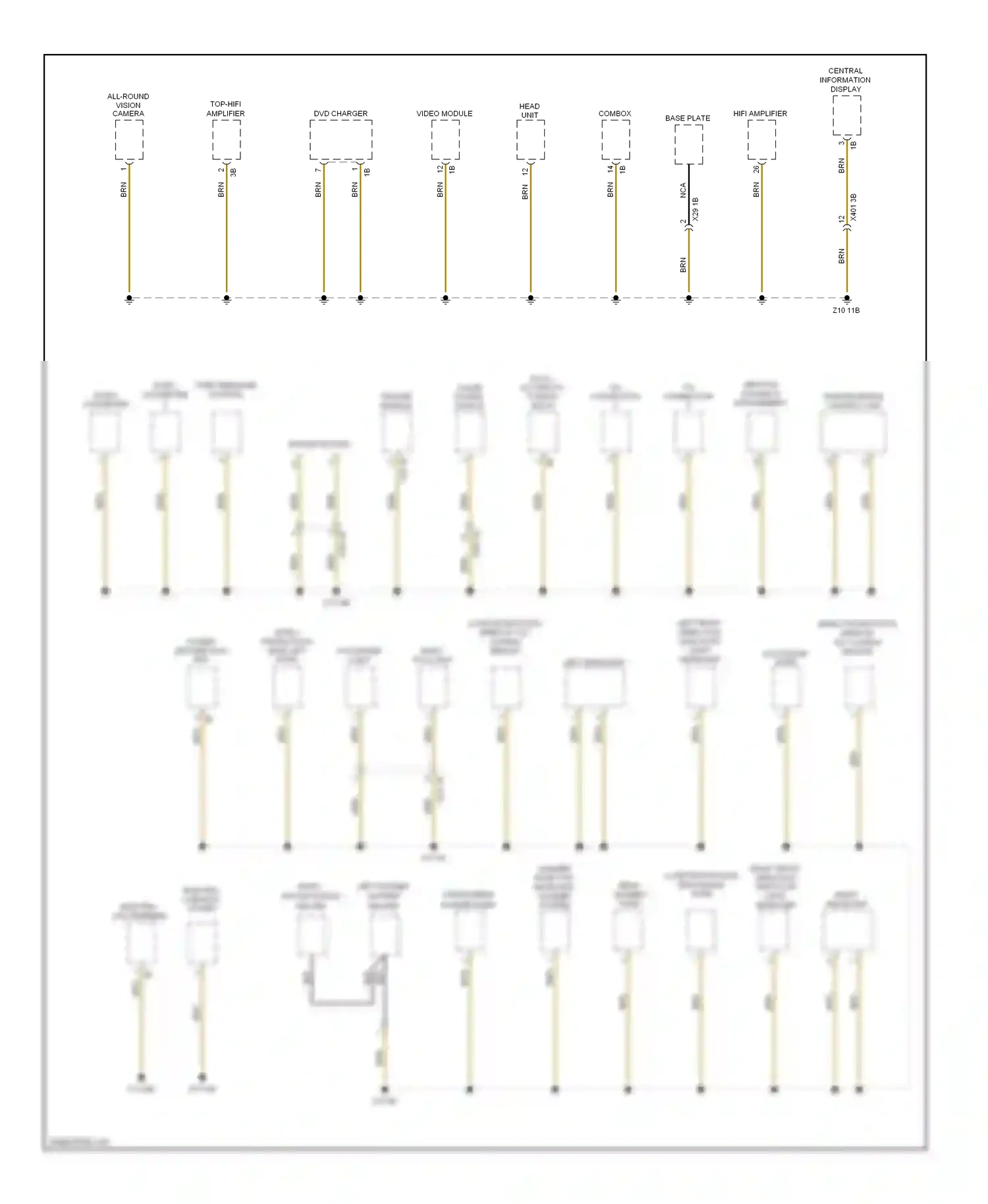 BMW X3 F25 (2010-2014) combox wiring diagram  (1 of 3)