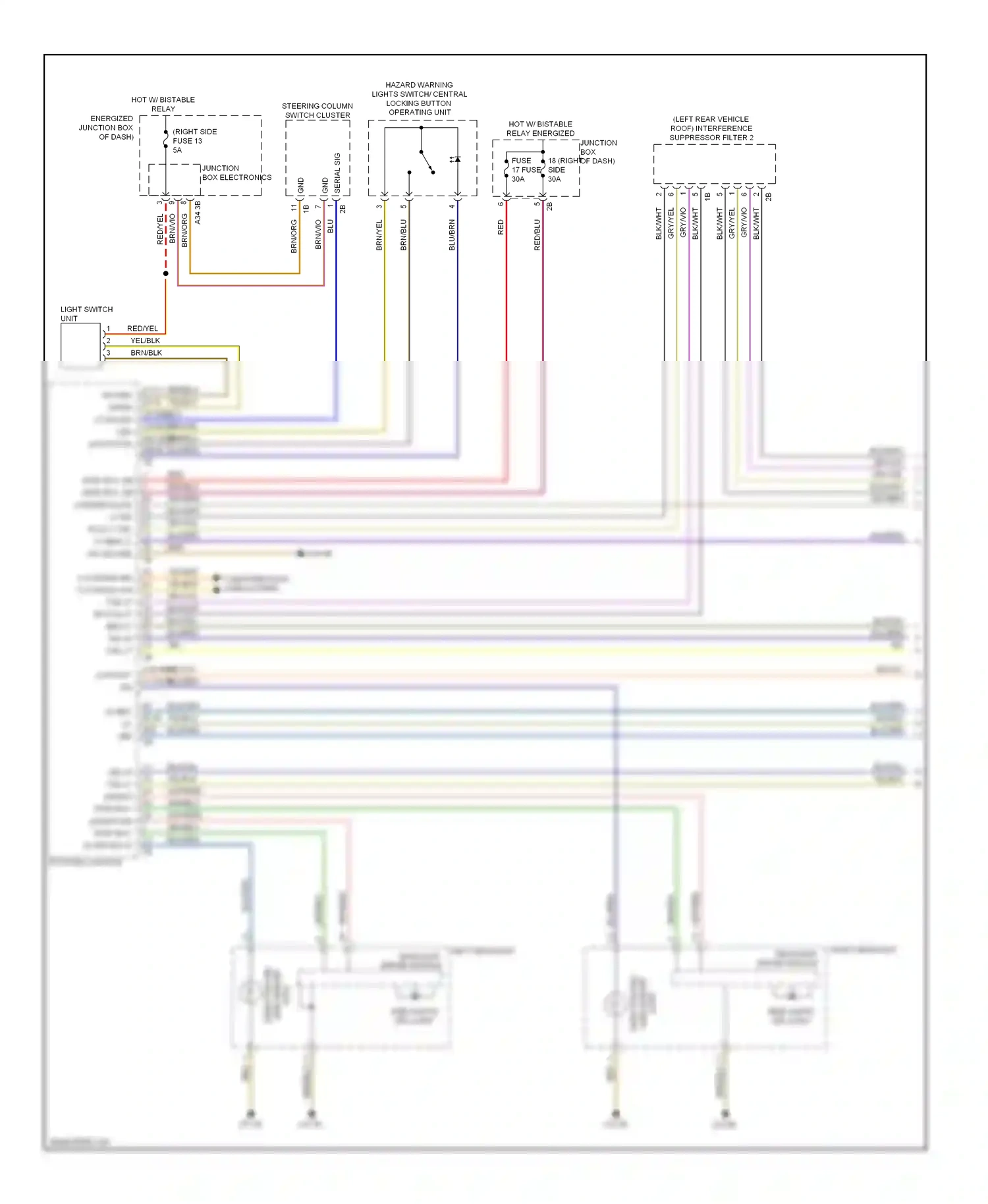 Wiring diagram footwell module for BMW X3 F25 (2010-2014) (14 of 25)