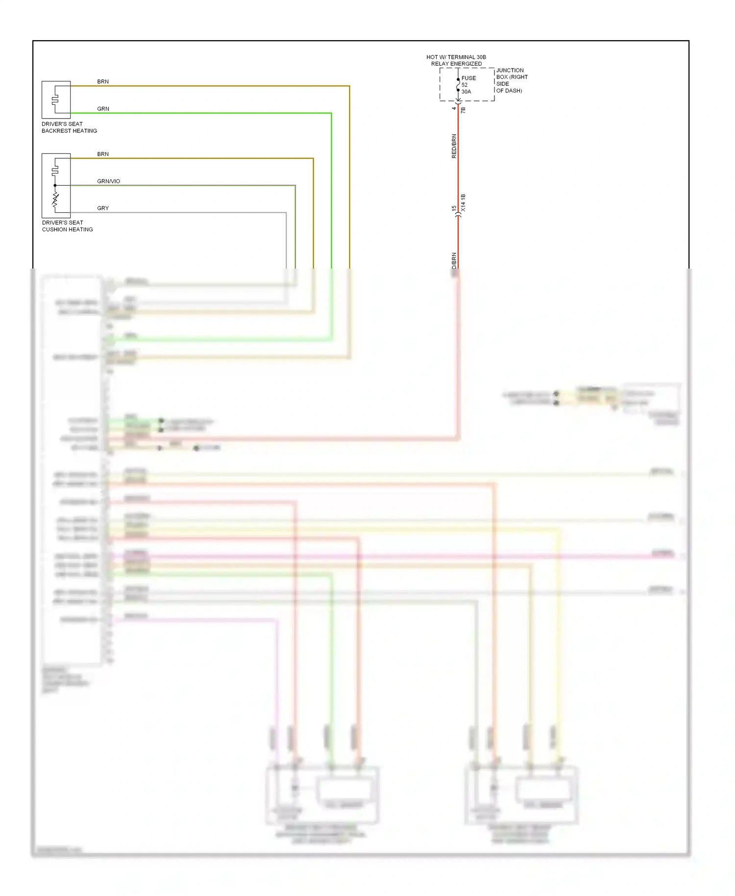 Wiring diagram footwell module for BMW X3 F25 (2010-2014) (13 of 25)