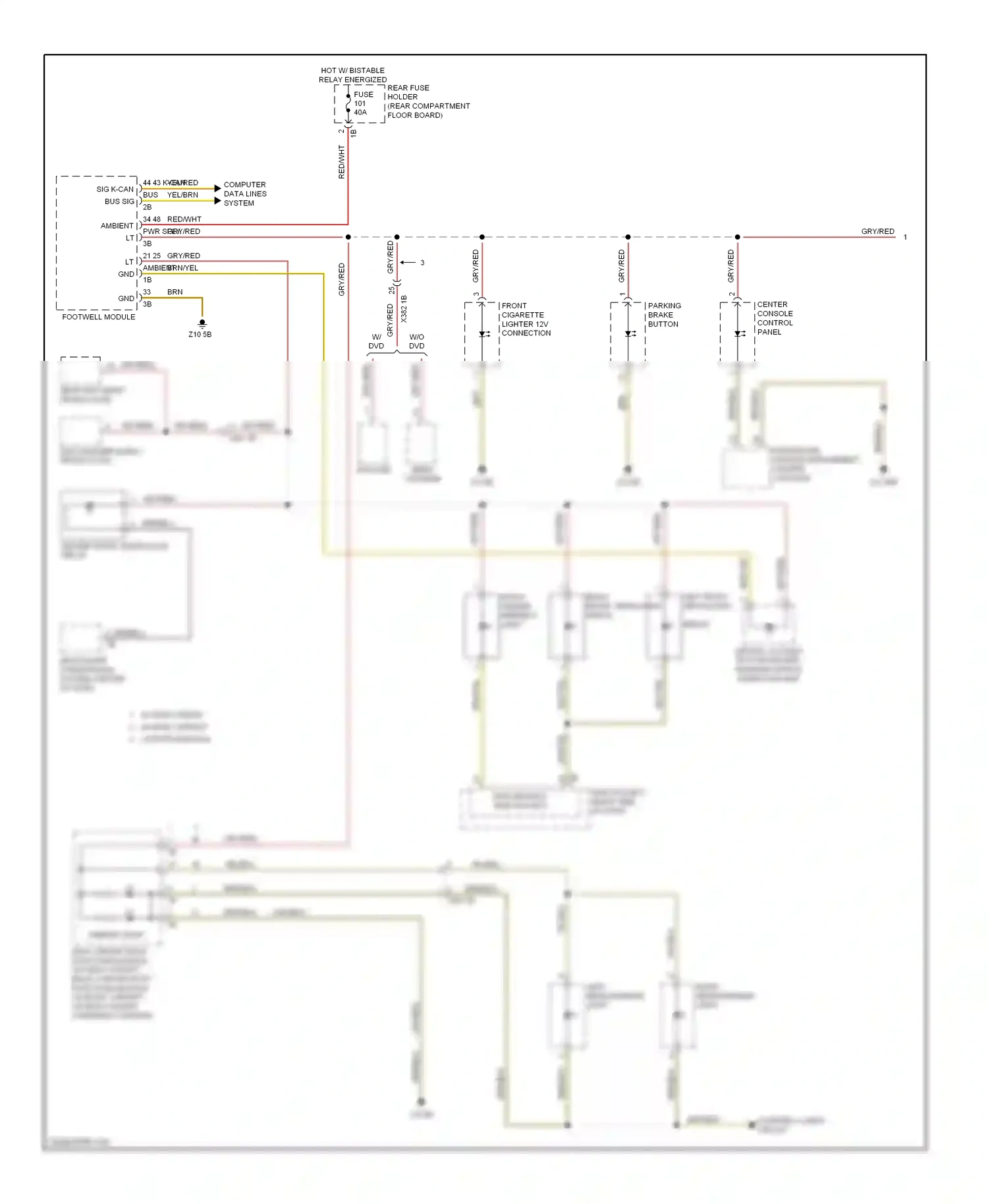 Wiring diagram front cigarette for BMW X3 F25 (2010-2014) (2 of 2)