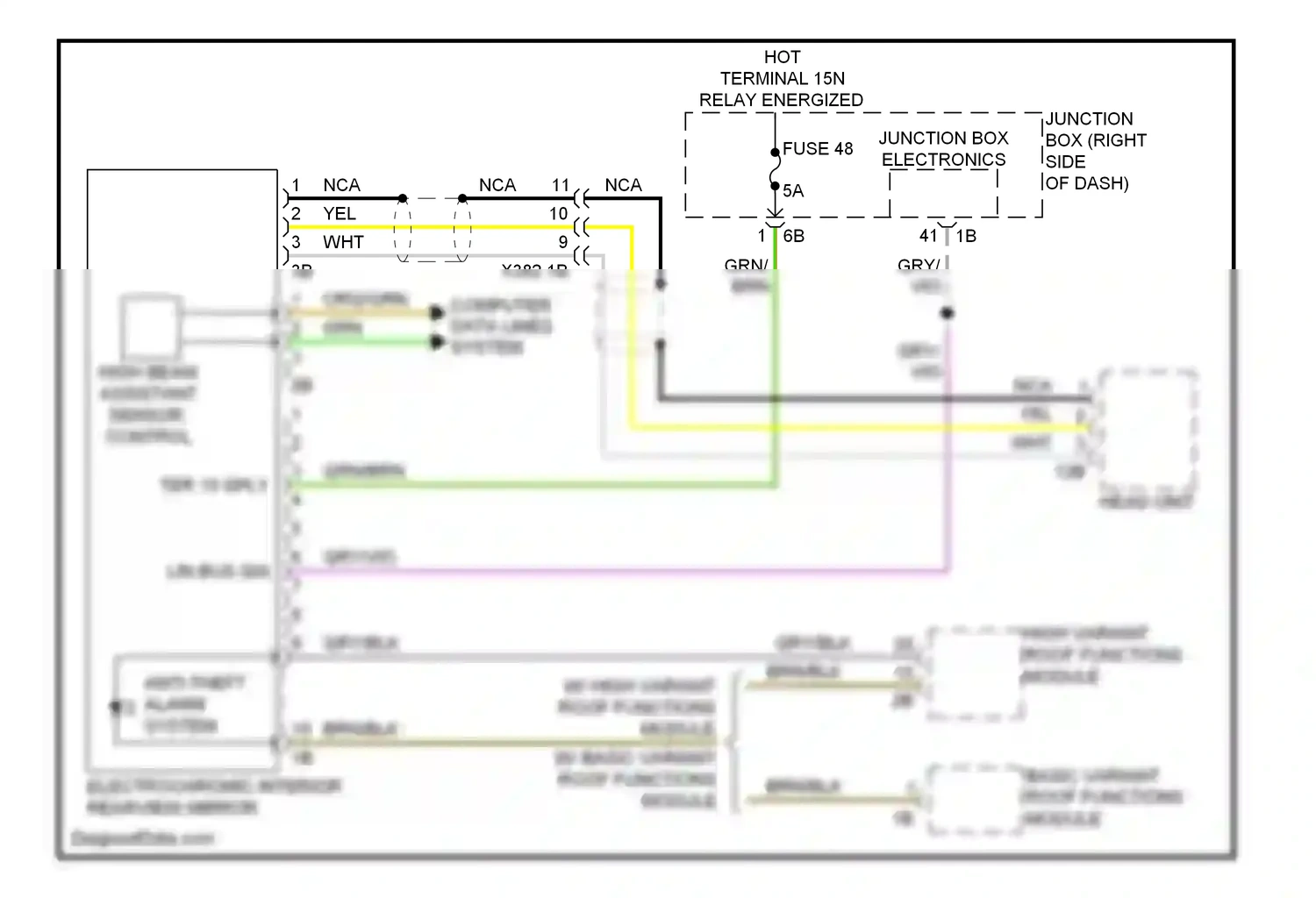 Wiring diagram fuse 48 for BMW X3 F25 (2010-2014) (2 of 2)