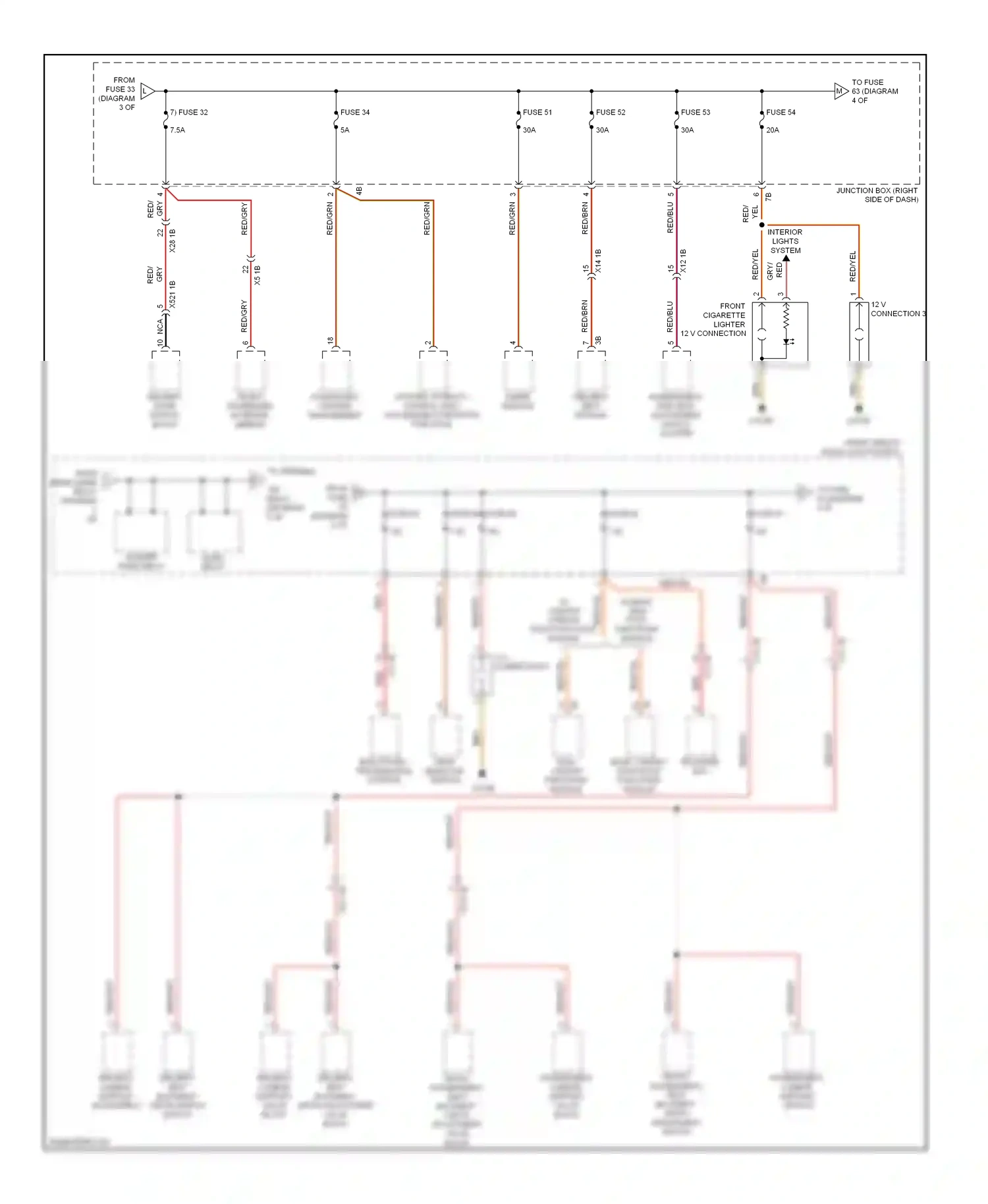 Wiring diagram fuse 67 for BMW X3 F25 (2010-2014) (1 of 1)