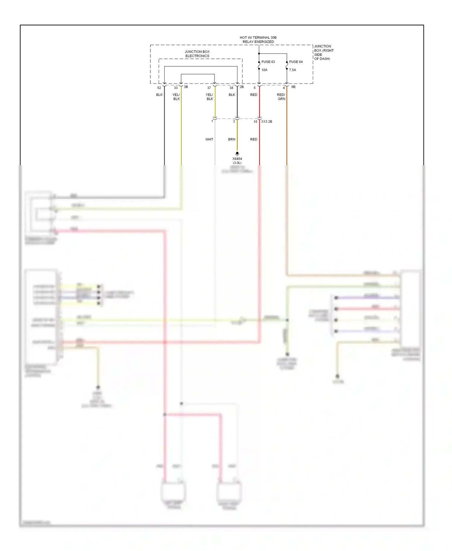 Wiring diagram steering column switch cluster for BMW X3 F25 (2010-2014) (1 of 8)