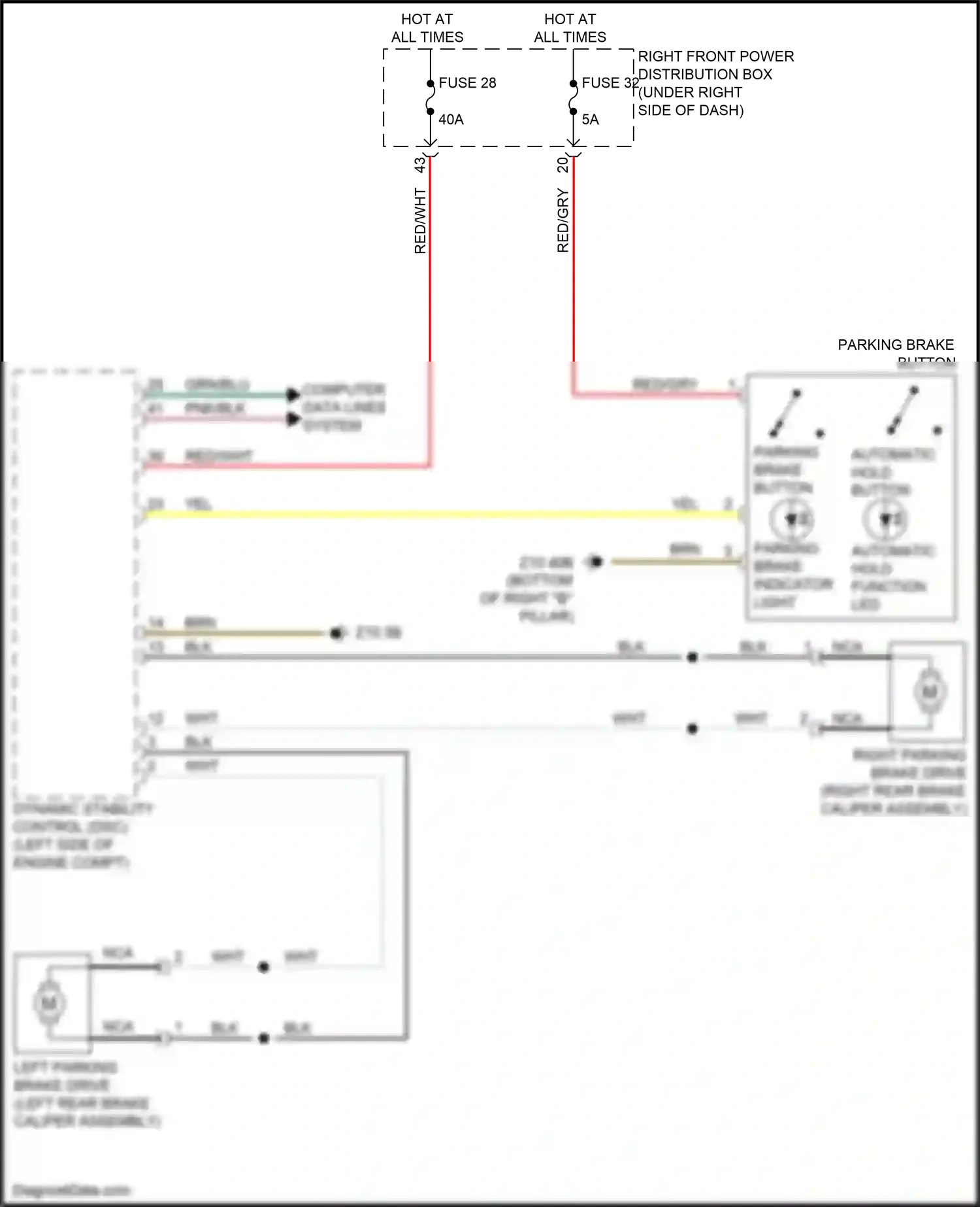Wiring diagram automatic hold button for BMW X3 G01 facelift (2021-2024) (3 of 3)