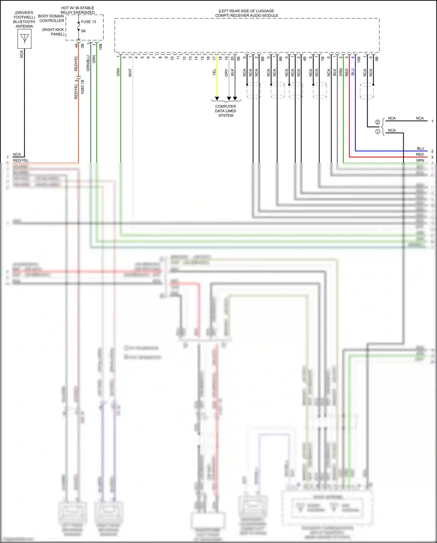Wiring diagram body domain controller for BMW X3 G01 facelift (2021-2024) (28 of 48)