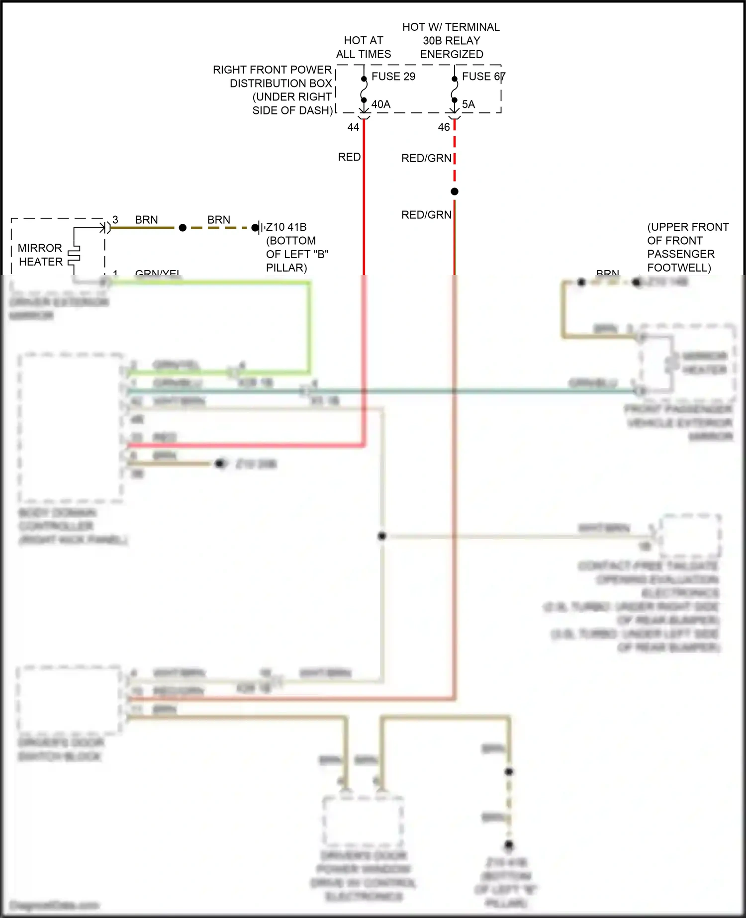 Wiring diagram body domain controller for BMW X3 G01 facelift (2021-2024) (42 of 48)