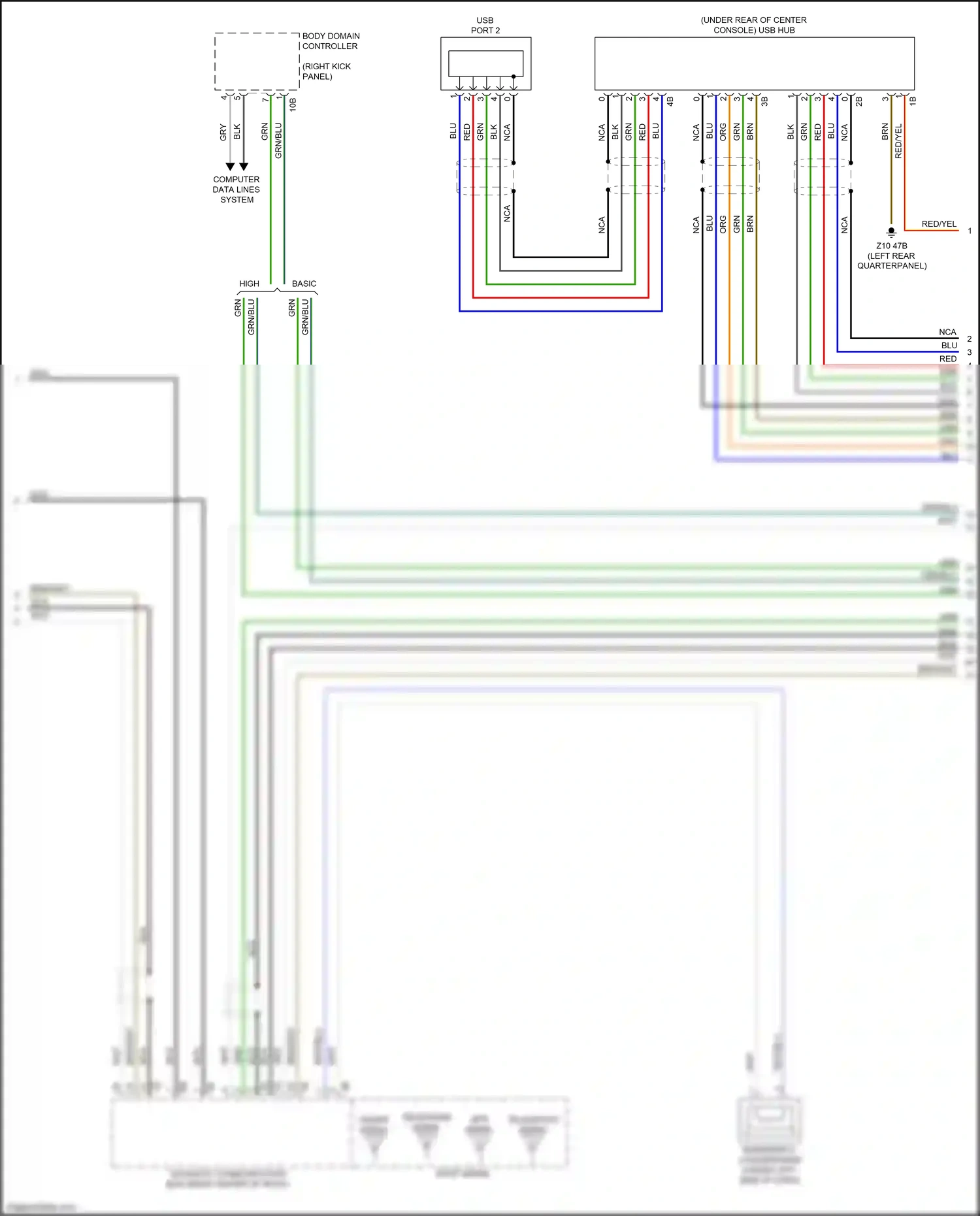 Wiring diagram body domain controller for BMW X3 G01 facelift (2021-2024) (21 of 48)