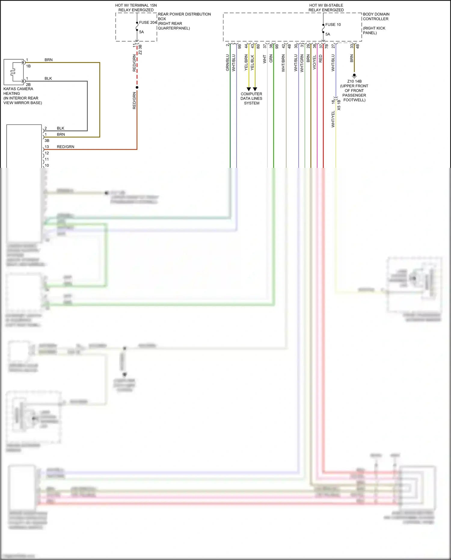 Wiring diagram body domain controller for BMW X3 G01 facelift (2021-2024) (33 of 48)