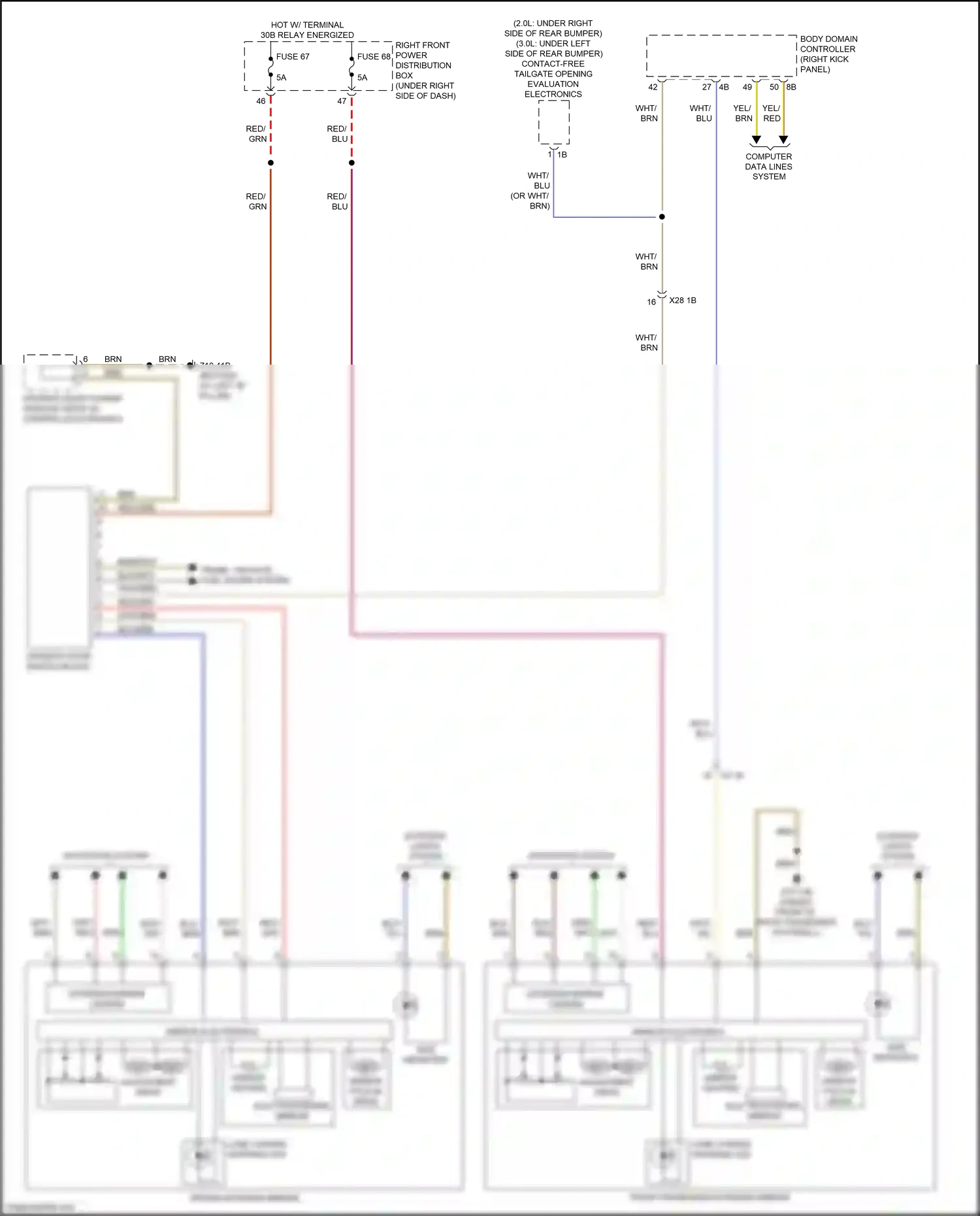 Wiring diagram body domain controller for BMW X3 G01 facelift (2021-2024) (25 of 48)