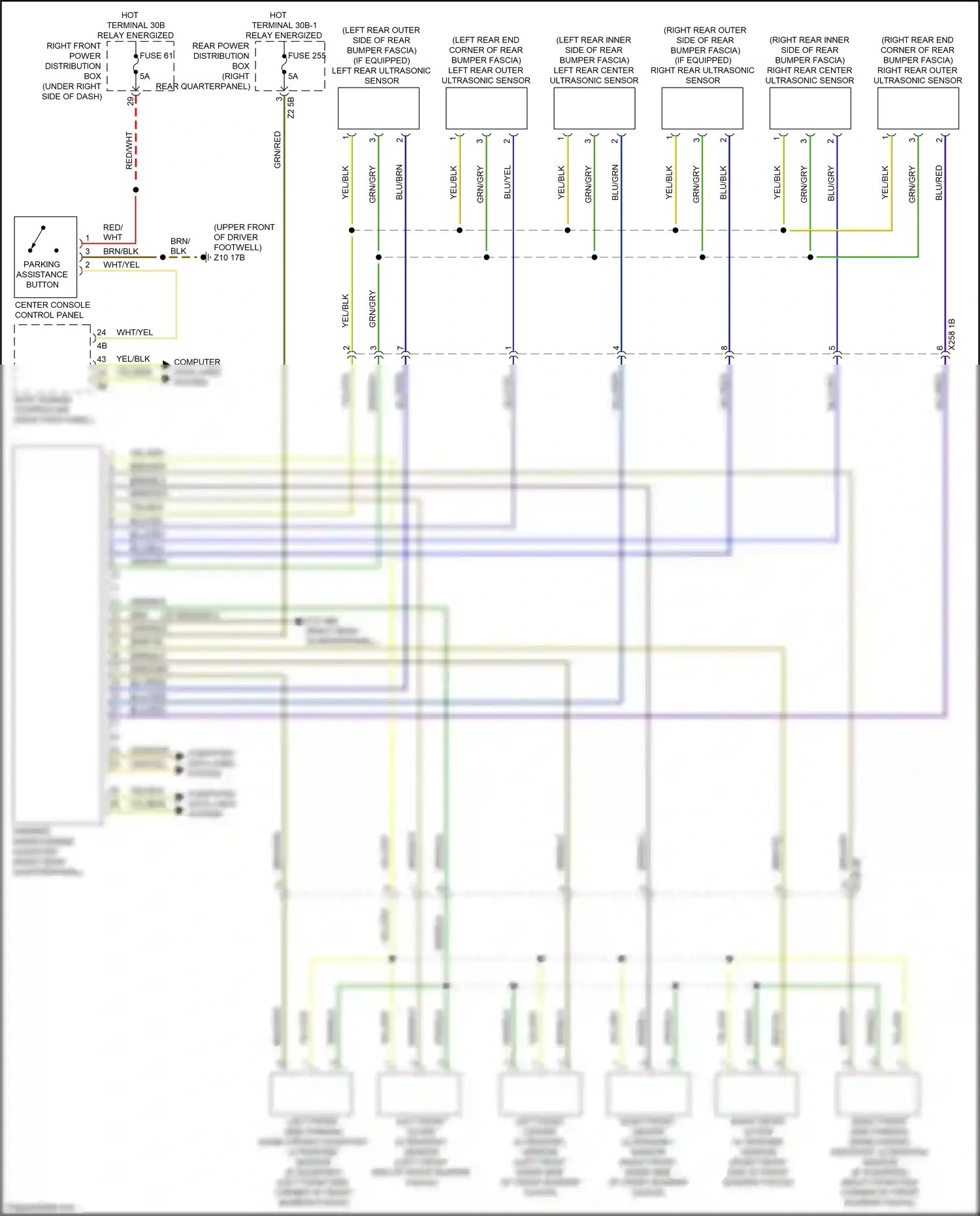 Wiring diagram center console control panel for BMW X3 G01 facelift (2021-2024) (1 of 3)