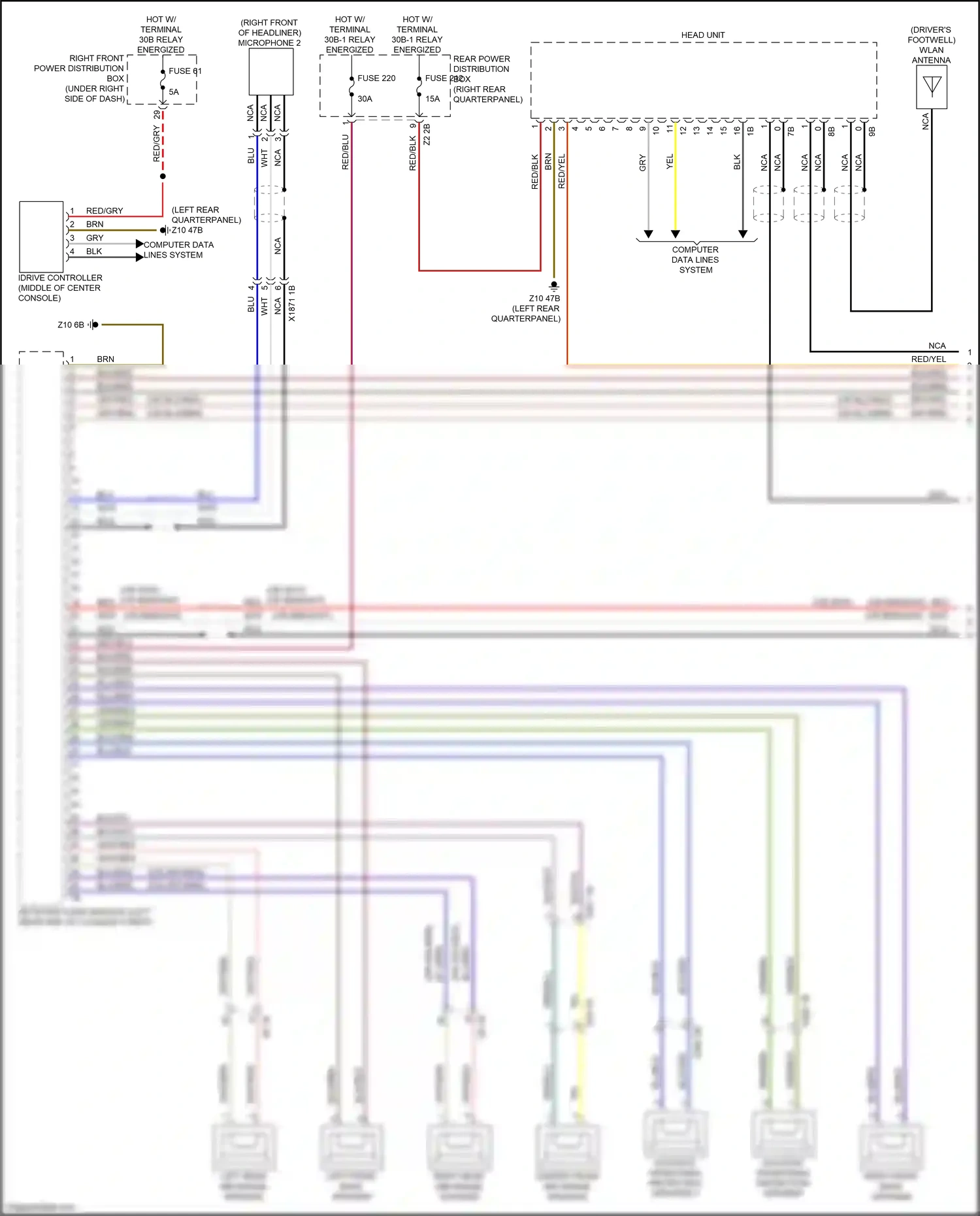 Wiring diagram computer data lines system for BMW X3 G01 facelift (2021-2024) (57 of 104)