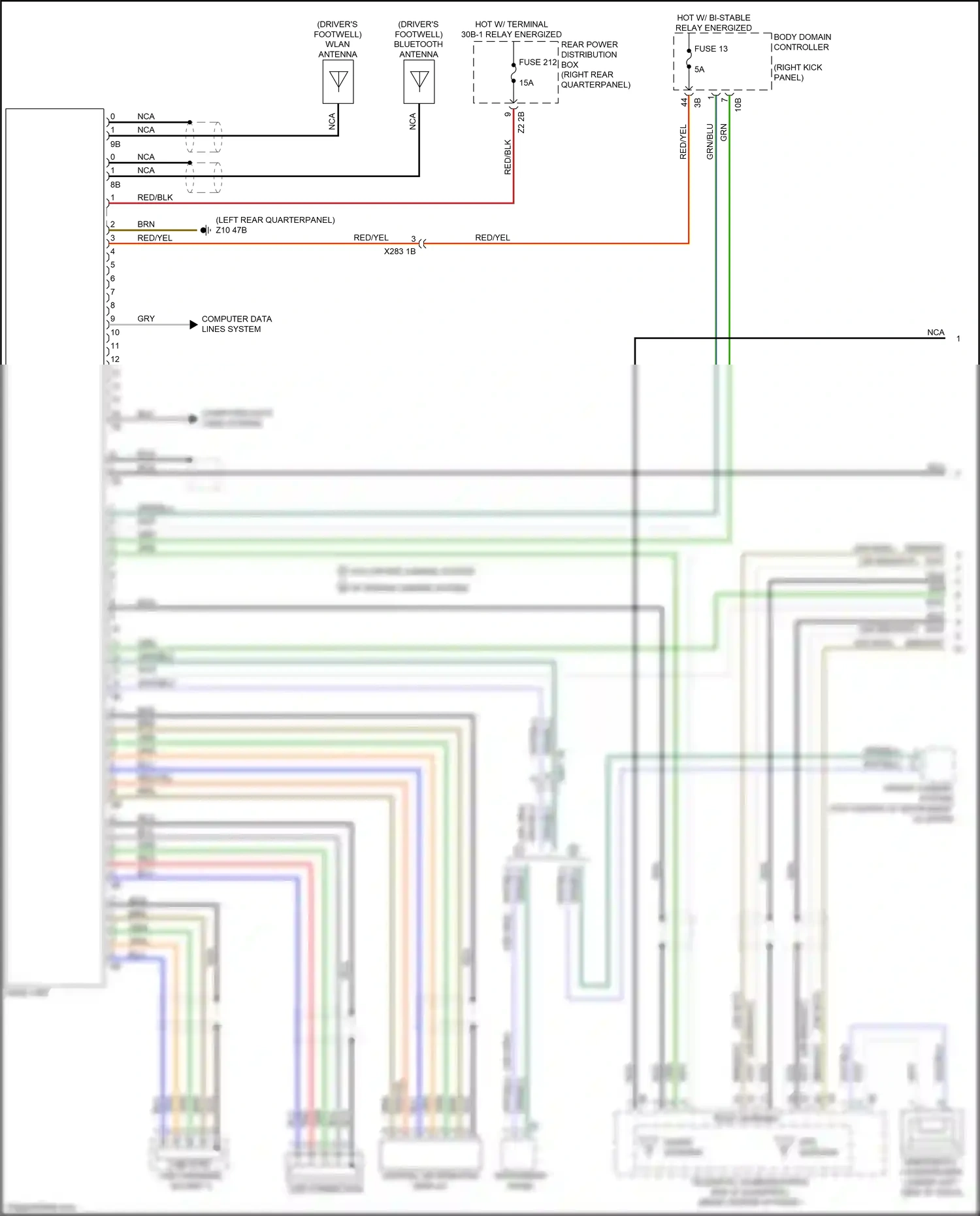 Wiring diagram computer data lines system for BMW X3 G01 facelift (2021-2024) (60 of 104)