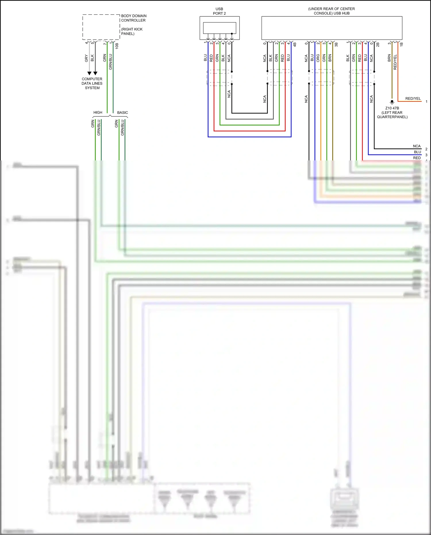 Wiring diagram computer data lines system for BMW X3 G01 facelift (2021-2024) (76 of 104)