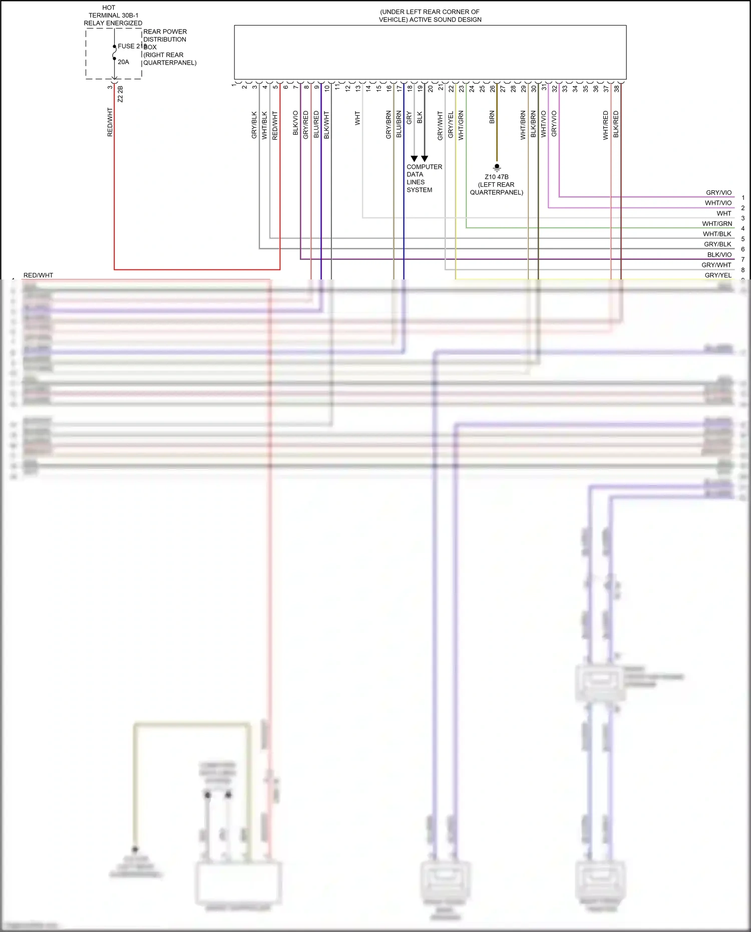 Wiring diagram computer data lines system for BMW X3 G01 facelift (2021-2024) (52 of 104)