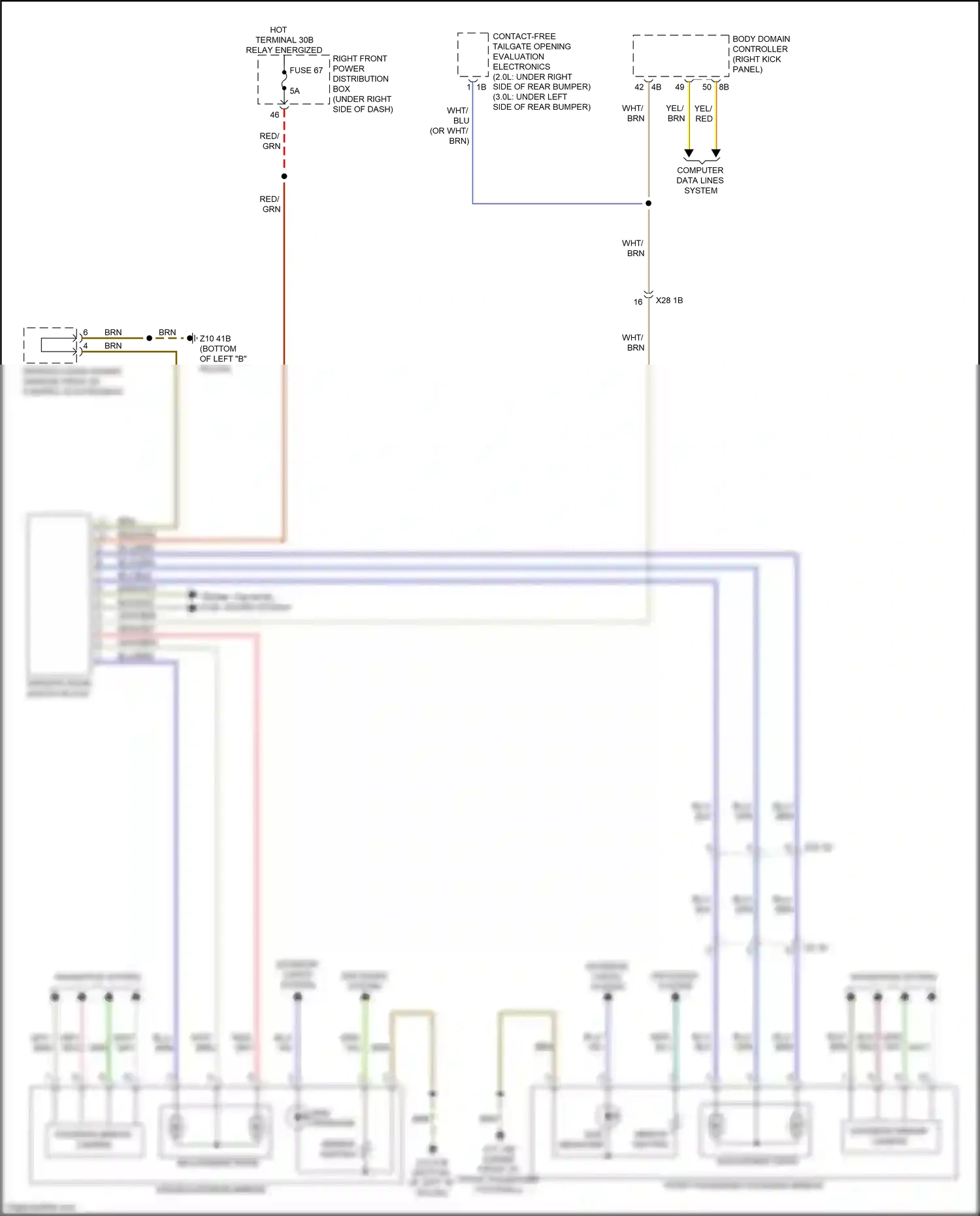 Wiring diagram computer data lines system for BMW X3 G01 facelift (2021-2024) (56 of 104)