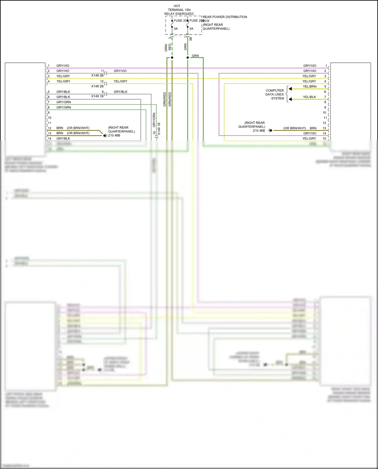 Wiring diagram computer data lines system for BMW X3 G01 facelift (2021-2024) (82 of 104)