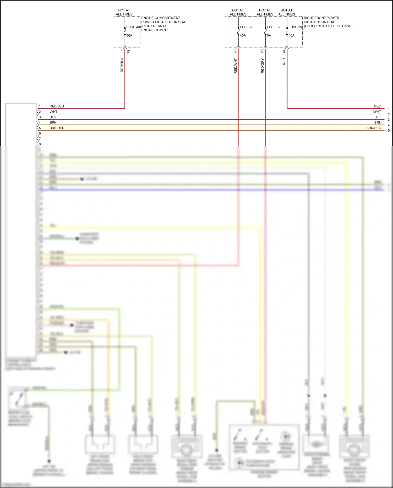 Wiring diagram engine compartment power distribution box for BMW X3 G01 facelift (2021-2024) (1 of 9)