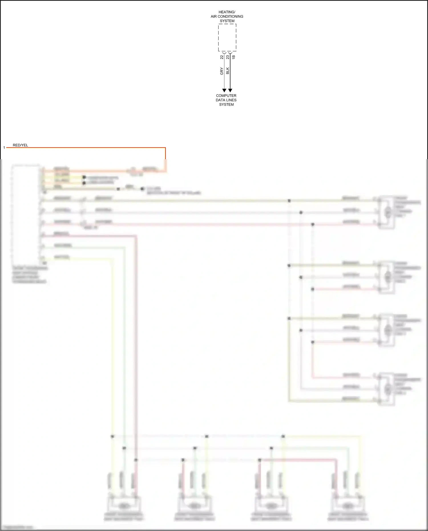 Wiring diagram front passenger seat module for BMW X3 G01 facelift (2021-2024) (6 of 7)