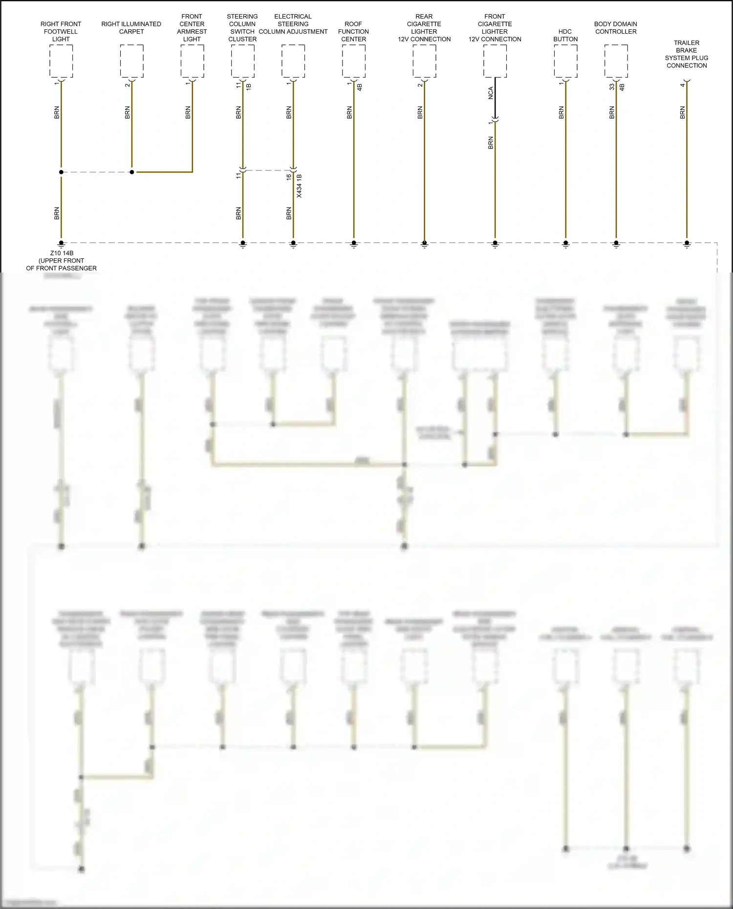 Wiring diagram hdc button for BMW X3 G01 facelift (2021-2024) (1 of 1)