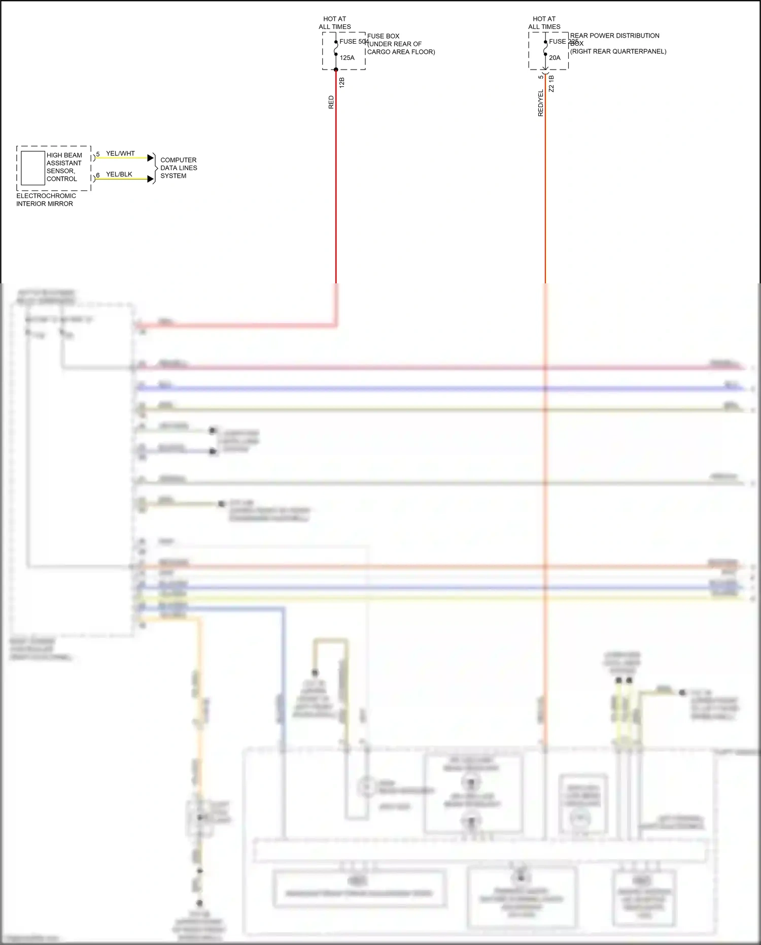 Wiring diagram high beam assistant sensor, control for BMW X3 G01 facelift (2021-2024) (1 of 2)